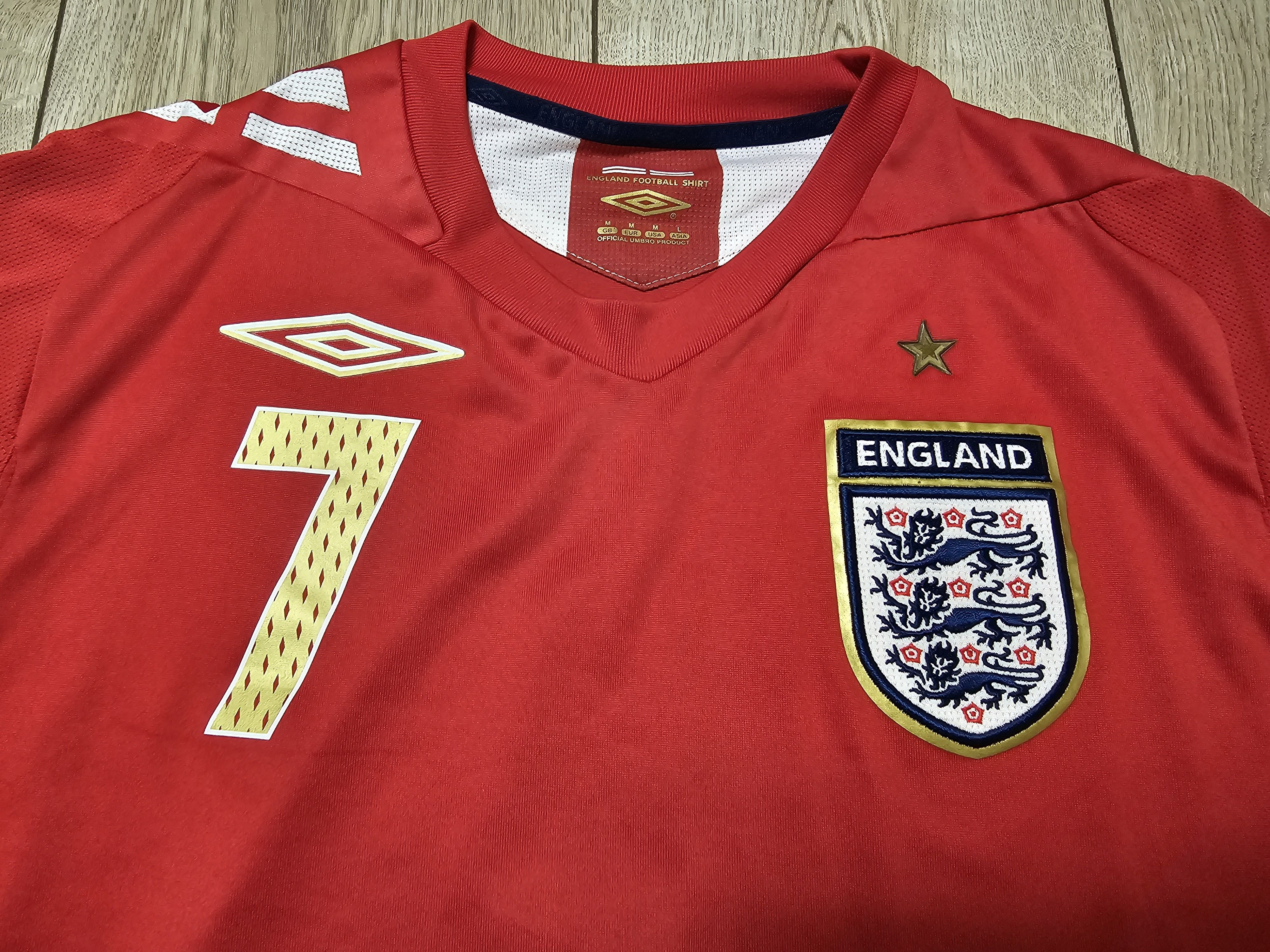 Vintage ENGLAND 2006 2008 AWAY BECKHAM FOOTBALL SHIRT SOCCER JERSEY Size US M / EU 48-50 / 2 - 3 Thumbnail