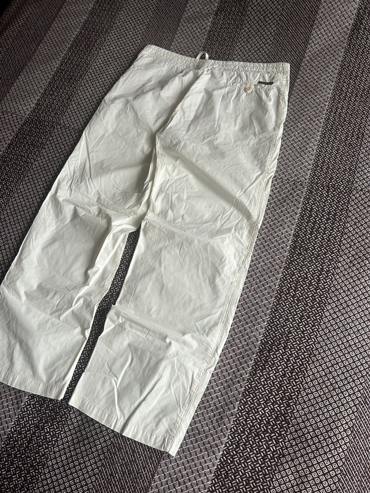 Canali Vintage Canali Sport Pants Mens White Solid Style Size 36 Size US 36 / EU 52 - 2 Thumbnail