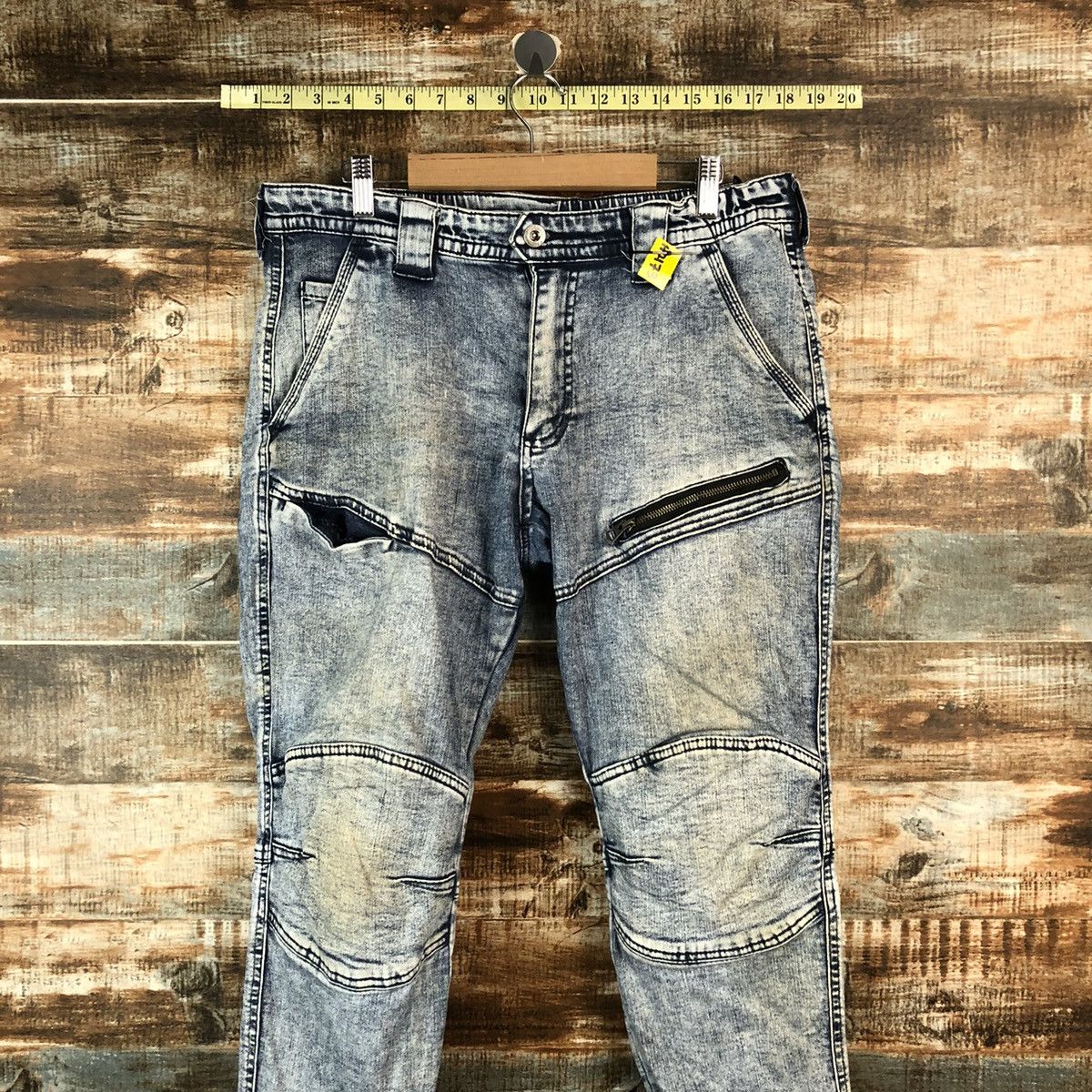 Japanese Brand Field Core Blue Denim utility tactical jogger Pants #A2173 Size US 32 / EU 48 - 2 Thumbnail