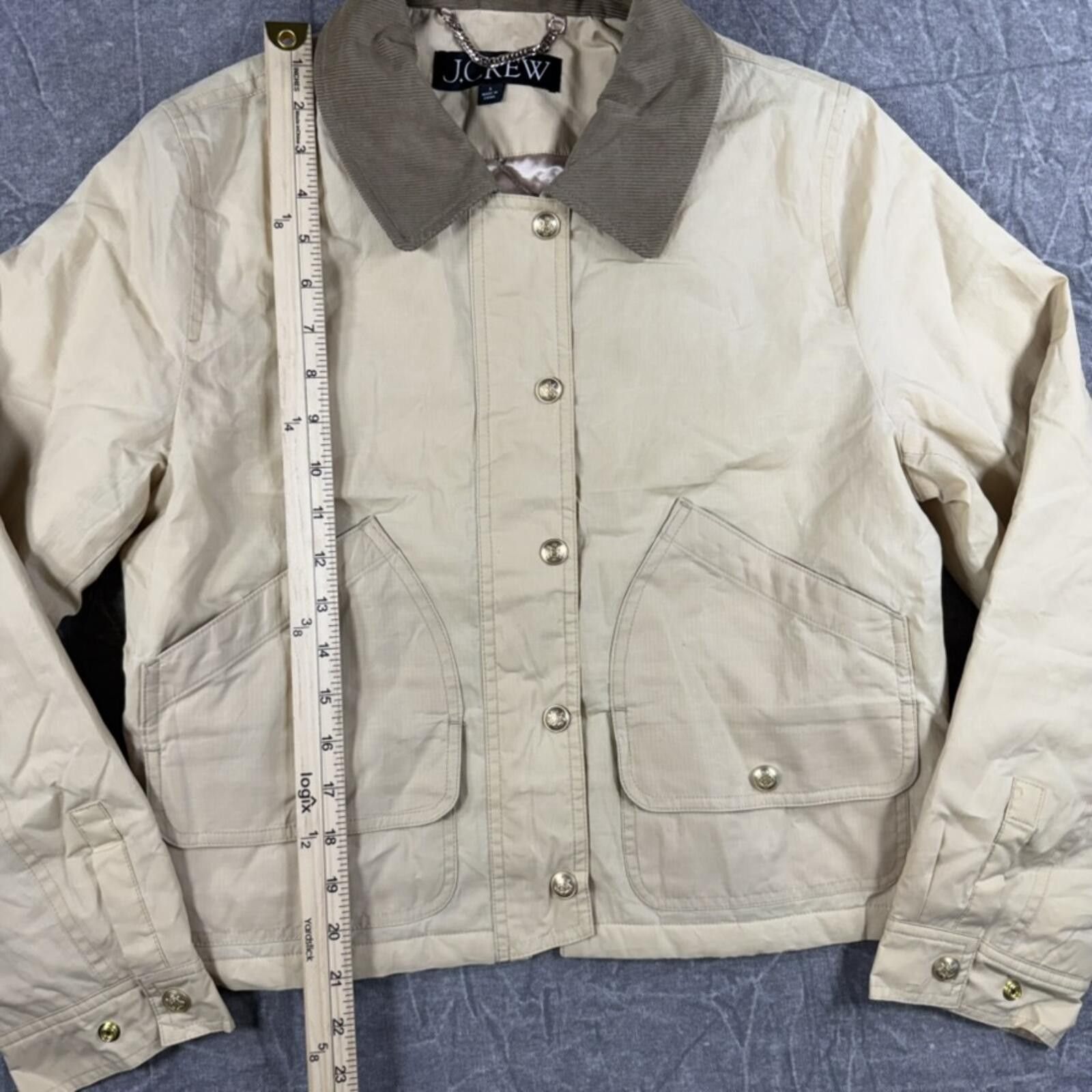 J.Crew J.Crew Small Khaki Short Barn Jacket English Ripstop Cotton Size US S / EU 44-46 / 1 - 3 Thumbnail