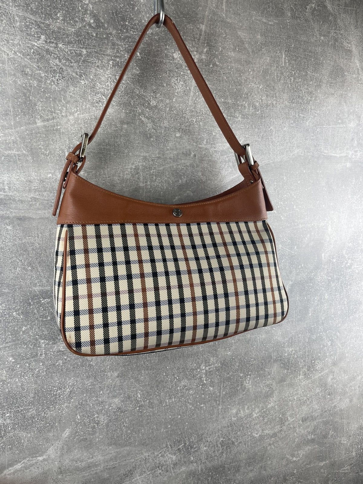 DAKS × Vintage Daks London Brown Leather Shoulder Future Tote Bag Size ONE SIZE - 2 Thumbnail