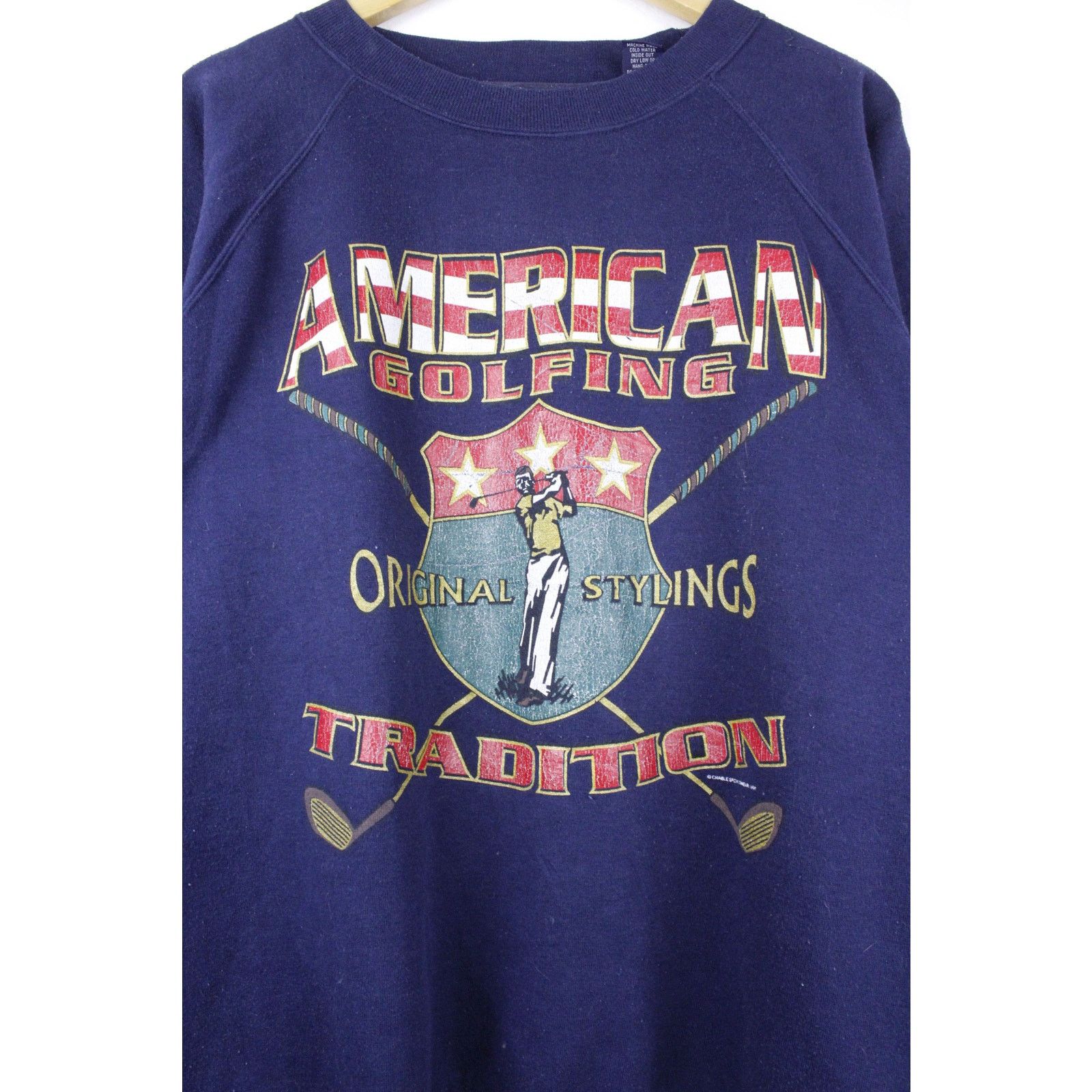 Vintage Vintage WOLF American Golfing Tradition Graphic Sweatshirt Size US L / EU 52-54 / 3 - 3 Thumbnail