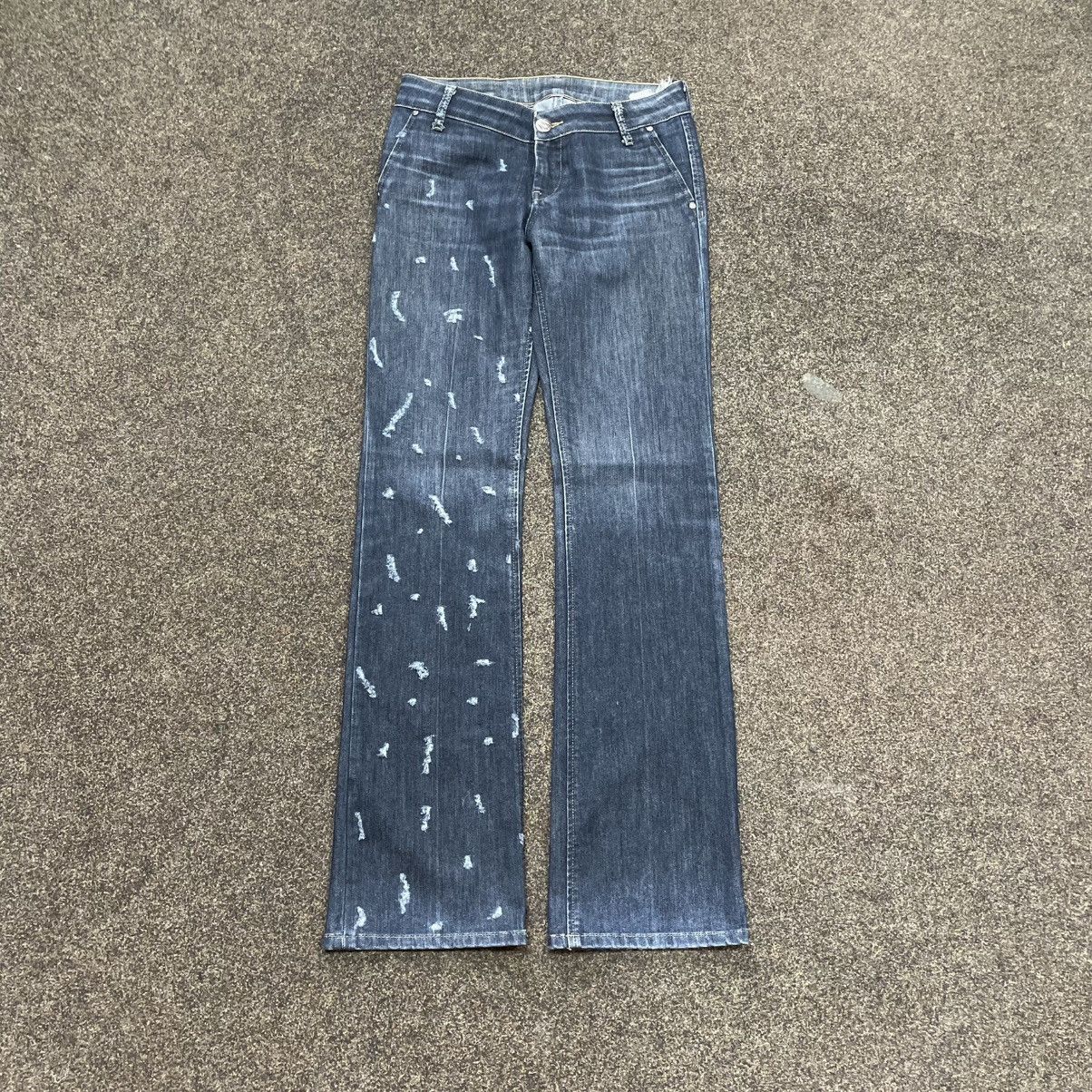 Vintage Y2K Vintage Baggy Wide Leg Distressed Denim Jeans Washed Size 32" / US 10 / IT 46 - 1 Thumbnail