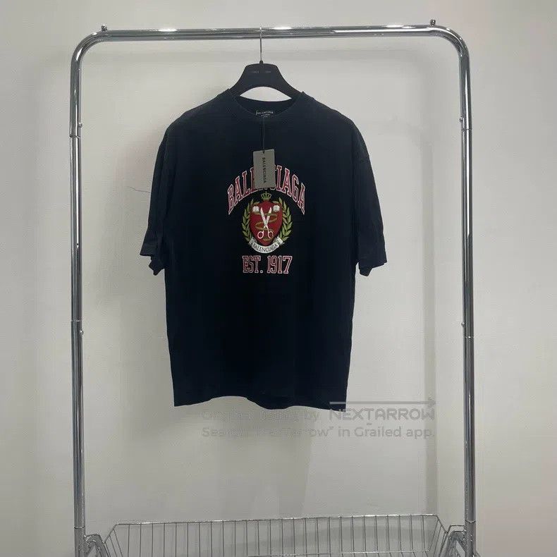 Balenciaga Balenciaga Black scissors destroyed logo short-sleeved Size US M / EU 48-50 / 2 - 1 Thumbnail