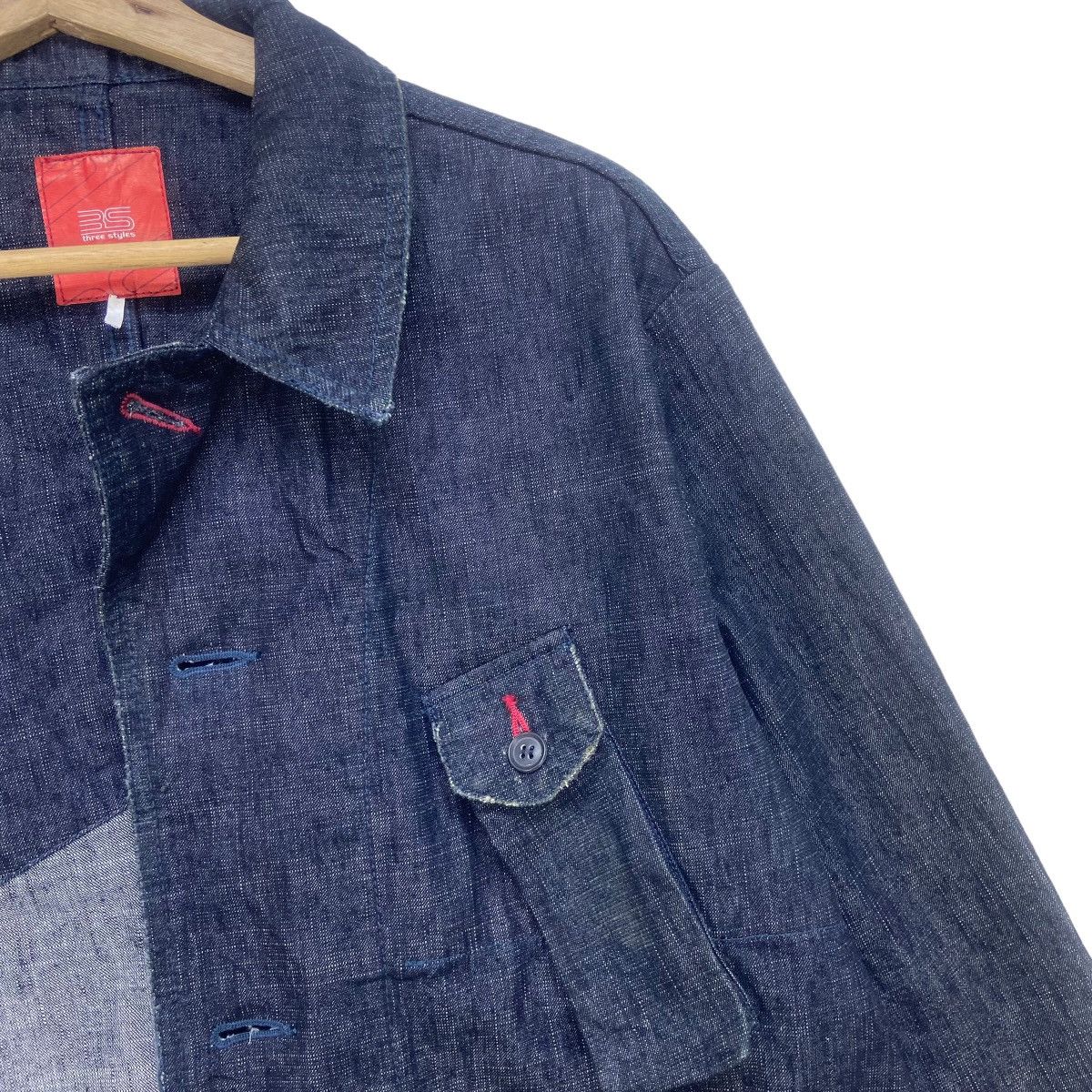 Japanese Brand Japanese Brand 3S Three Styles Distressed Denim Jacket Size US M / EU 48-50 / 2 - 20 Thumbnail