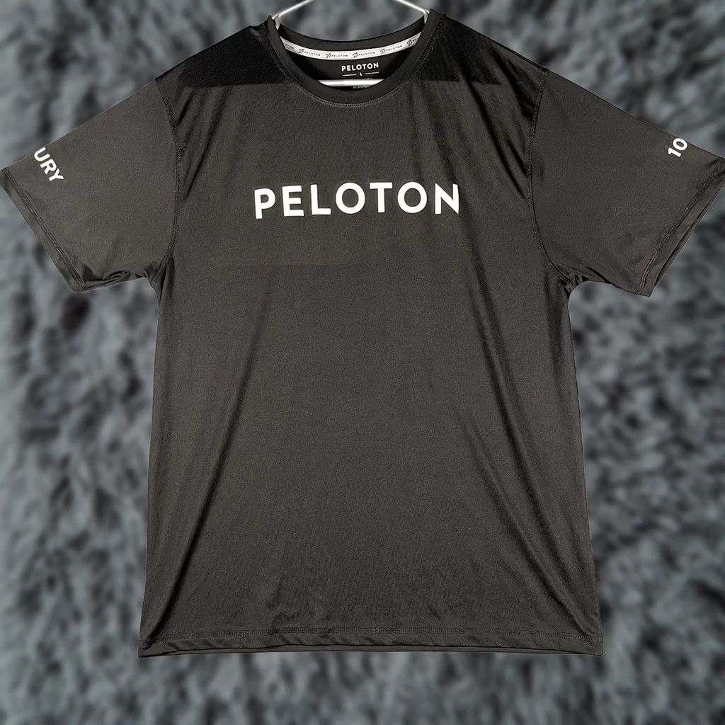 Spell Peloton T-Shirt Mens Large Black Logo Activewear Workout Gym Crew Neck Short Sleeve Pullover Regular Fit Cross Training Moisture Wicking Size US L / EU 52-54 / 3 - 1 Thumbnail
