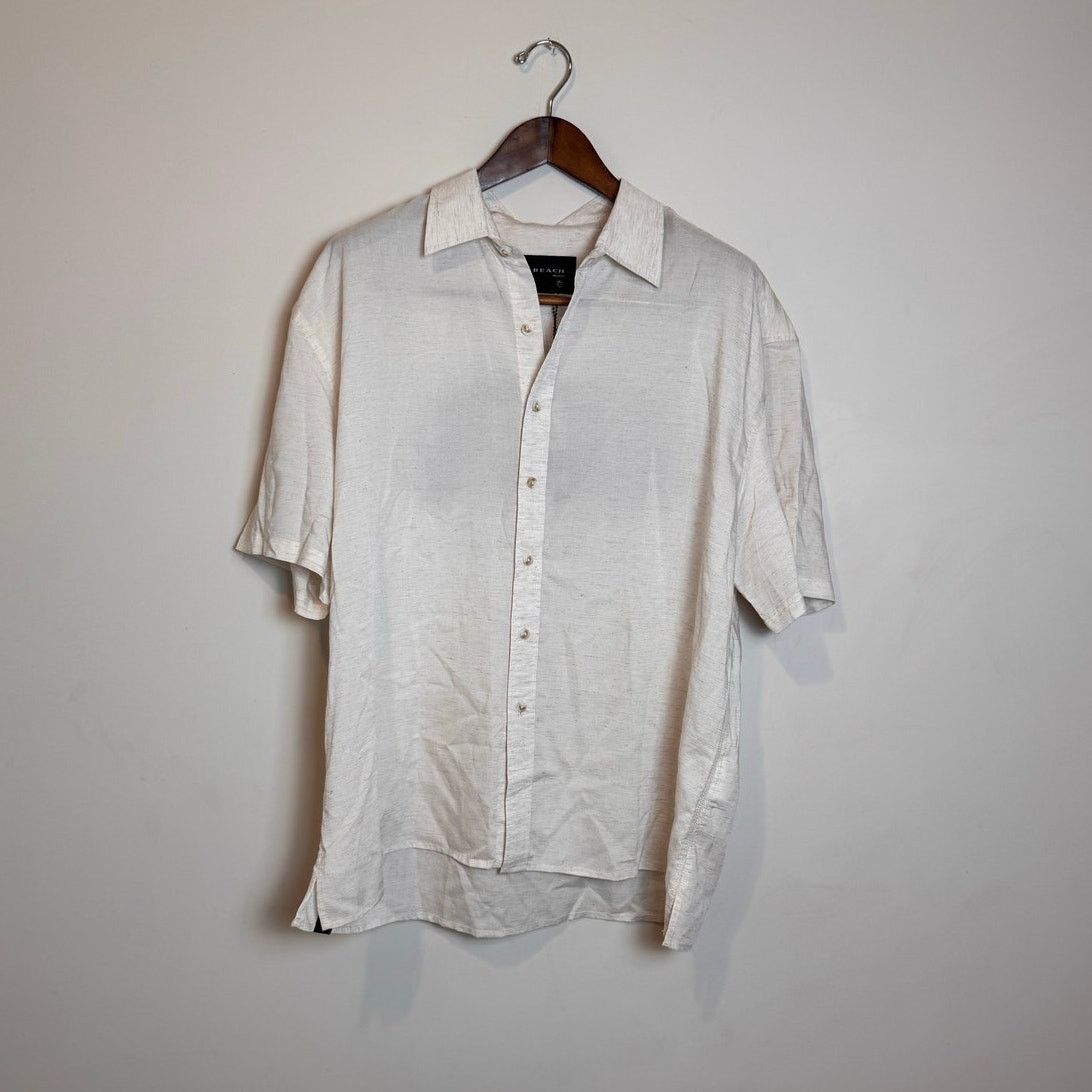 Other Beach Brains Love Letter Short Sleeve Shirt Ivory - Size M Size US M / EU 48-50 / 2 - 4 Thumbnail