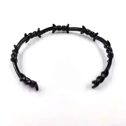 Jewelry Punk Style Thorns Wire Bangle Bracelet Size ONE SIZE - 4 Thumbnail