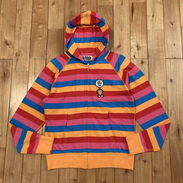Bape BAPE Milo Border Cotton Pique Zip Hoodie a bathing ape NIGO Size US S / EU 44-46 / 1 - 2 Thumbnail