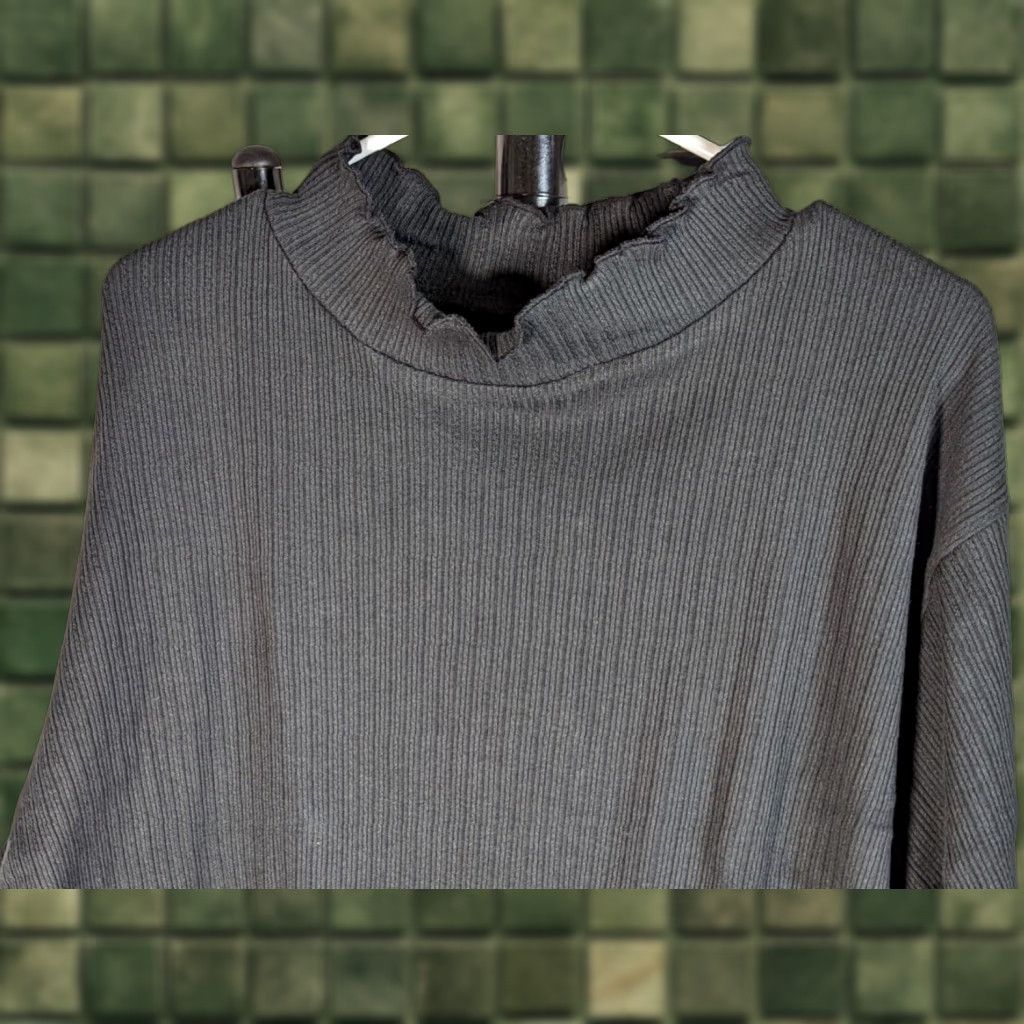 Vintage Only Needsties Black Long Sleeve Mock Turtleneck Womens 1X Tunic Top NT22 Size XL / US 12-14 / IT 48-50 - 1 Thumbnail