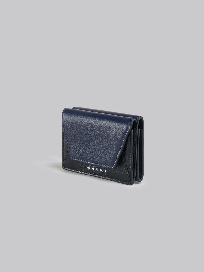 Marni o1f1d3z0525 Size: OS / Leather Tri-Fold Wallet in Blue/Blue Size ONE SIZE - 4 Thumbnail