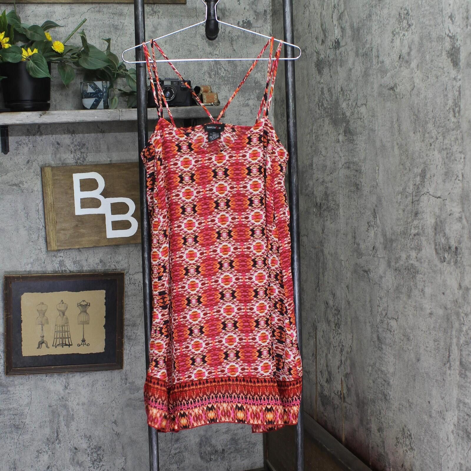 Other Nwt Teeze Me Handkerchief-hem Shift Dress Red Multi Xl Size XL / US 12-14 / IT 48-50 - 1 Thumbnail