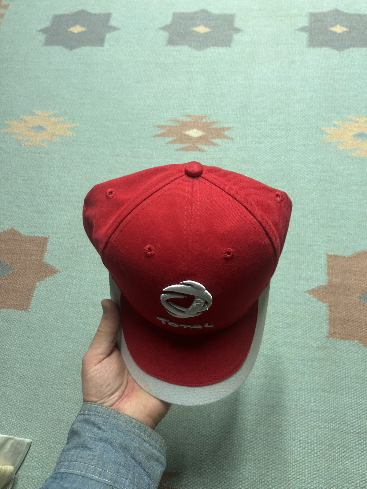 Vintage Vtg strapback hat baseball total lubricants racing red NOS Size ONE SIZE - 3 Thumbnail