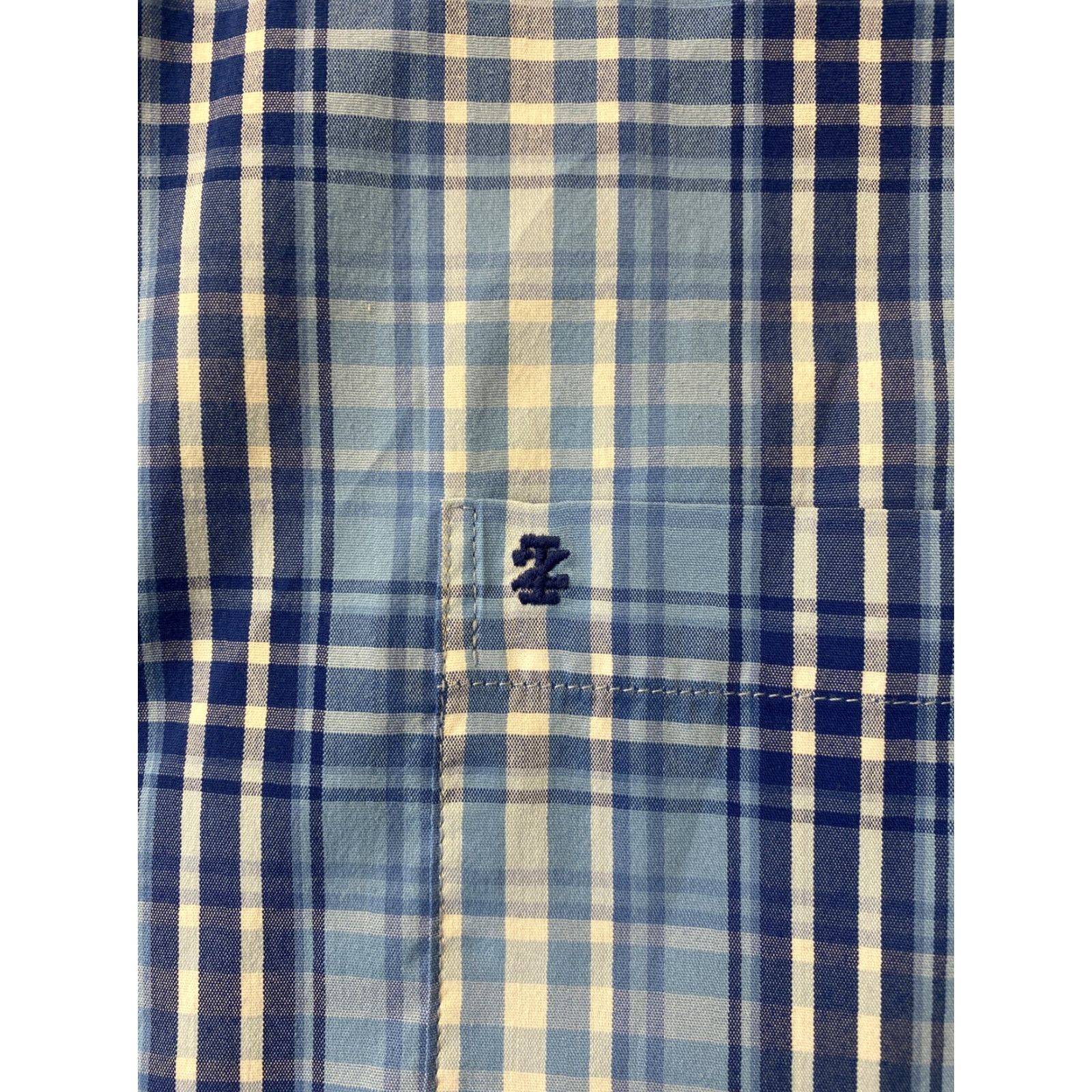 Izod Izod Tucker Shirt Plaid Button-Up Long Sleeve Blue XL Classic Fit Mens Size US XL / EU 56 / 4 - 4 Thumbnail