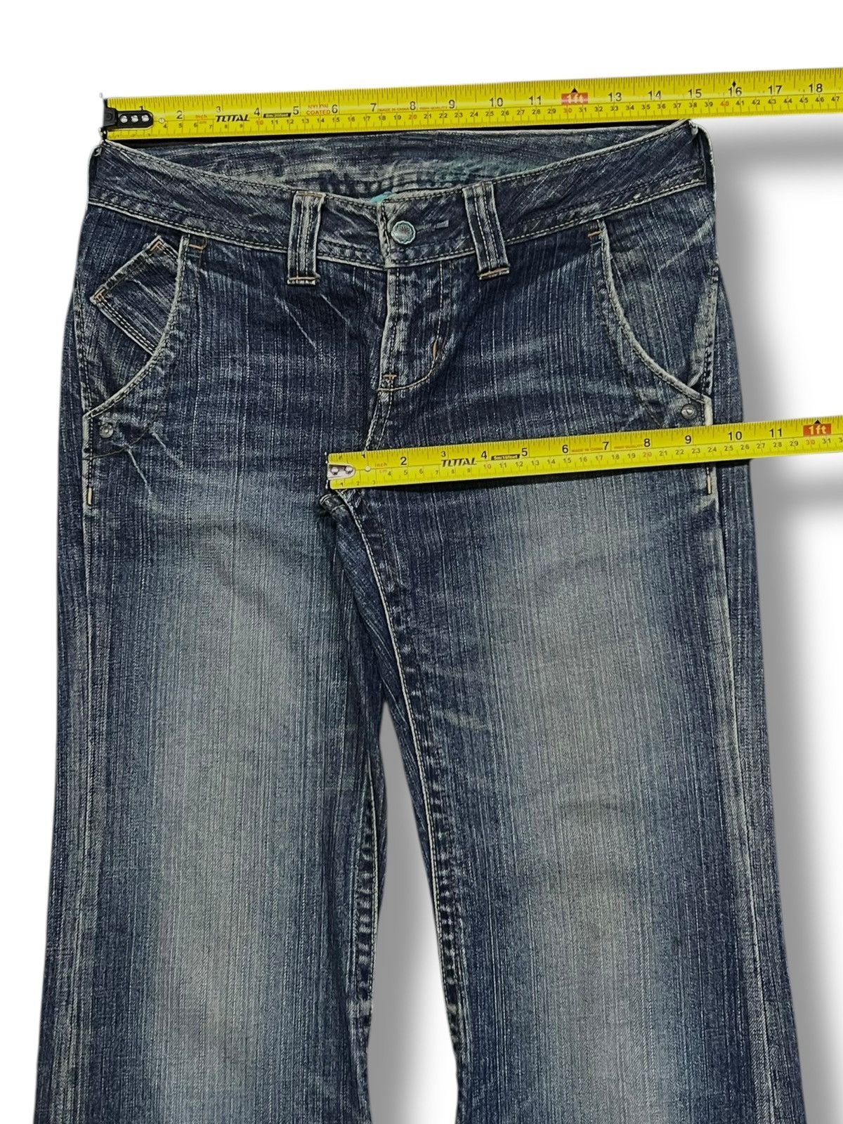 Big John Bell Bottom Vintage 00s Big John Japan - Faded Wash Jeans Size 29" - 15 Thumbnail