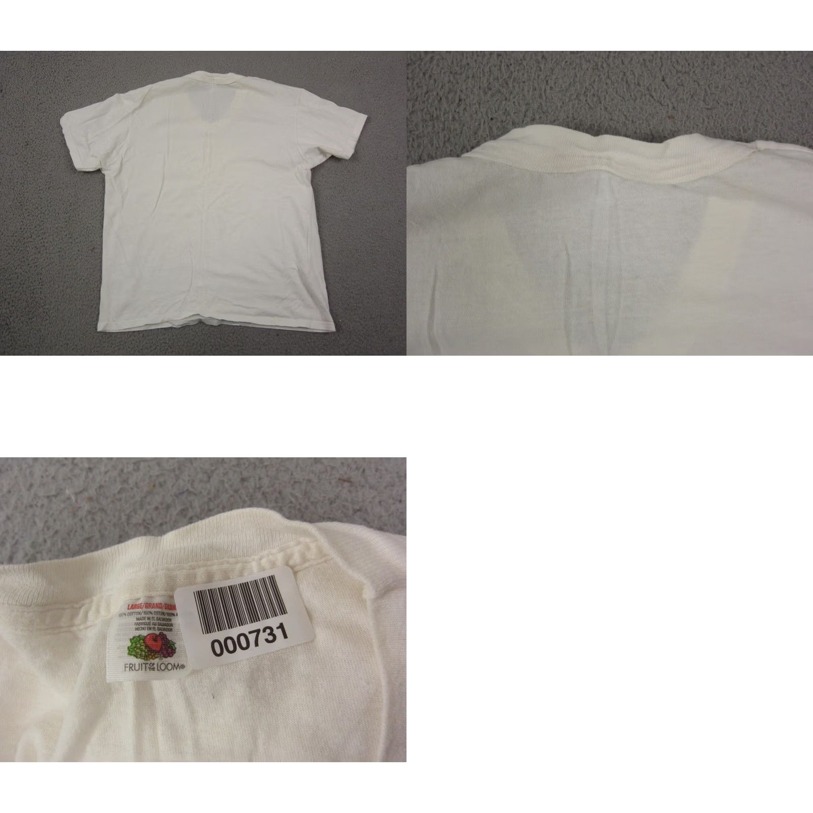 Fruit Of The Loom VINTAGE Fruit of the Loom Shirt Mens L White 90s Crew Neck Short Sleeve T-Shirt 90s Mens Size US L / EU 52-54 / 3 - 9 Thumbnail