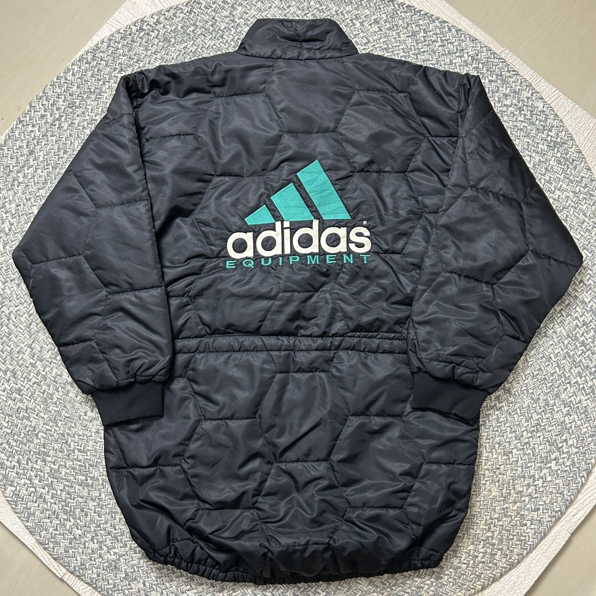 Adidas × Equipment × Vintage Vintage90s Adidas Equipment Big Logo Black Jacket Coat Size US L / EU 52-54 / 3 - 2 Thumbnail