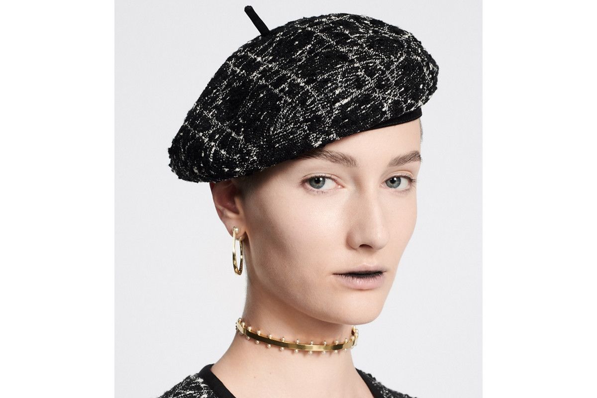 Dior o1bcso1str0226 Size:OS/Arty Macrocannage Beret in Black Size ONE SIZE - 6 Thumbnail