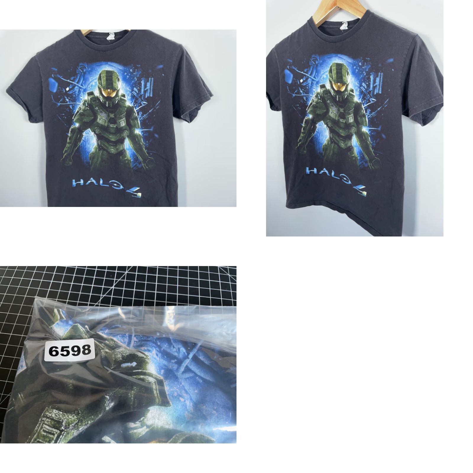 Delta Delta Halo 4 T-Shirt Black Short Sleeve Crew Neck Adult Small Graphic Print Logo Pro Weight Tag Video Game Promo Size US S / EU 44-46 / 1 - 8 Thumbnail