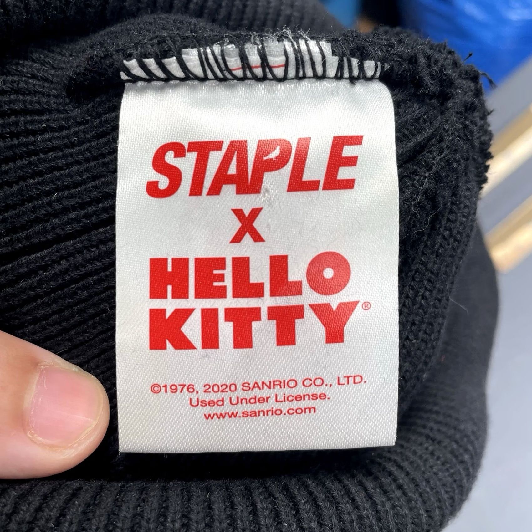 Vintage Pigeon Beanie Unisex Adults One Size Black Cotton Embroidered Hello Kitty 2020 Streetwear Size ONE SIZE - 4 Thumbnail