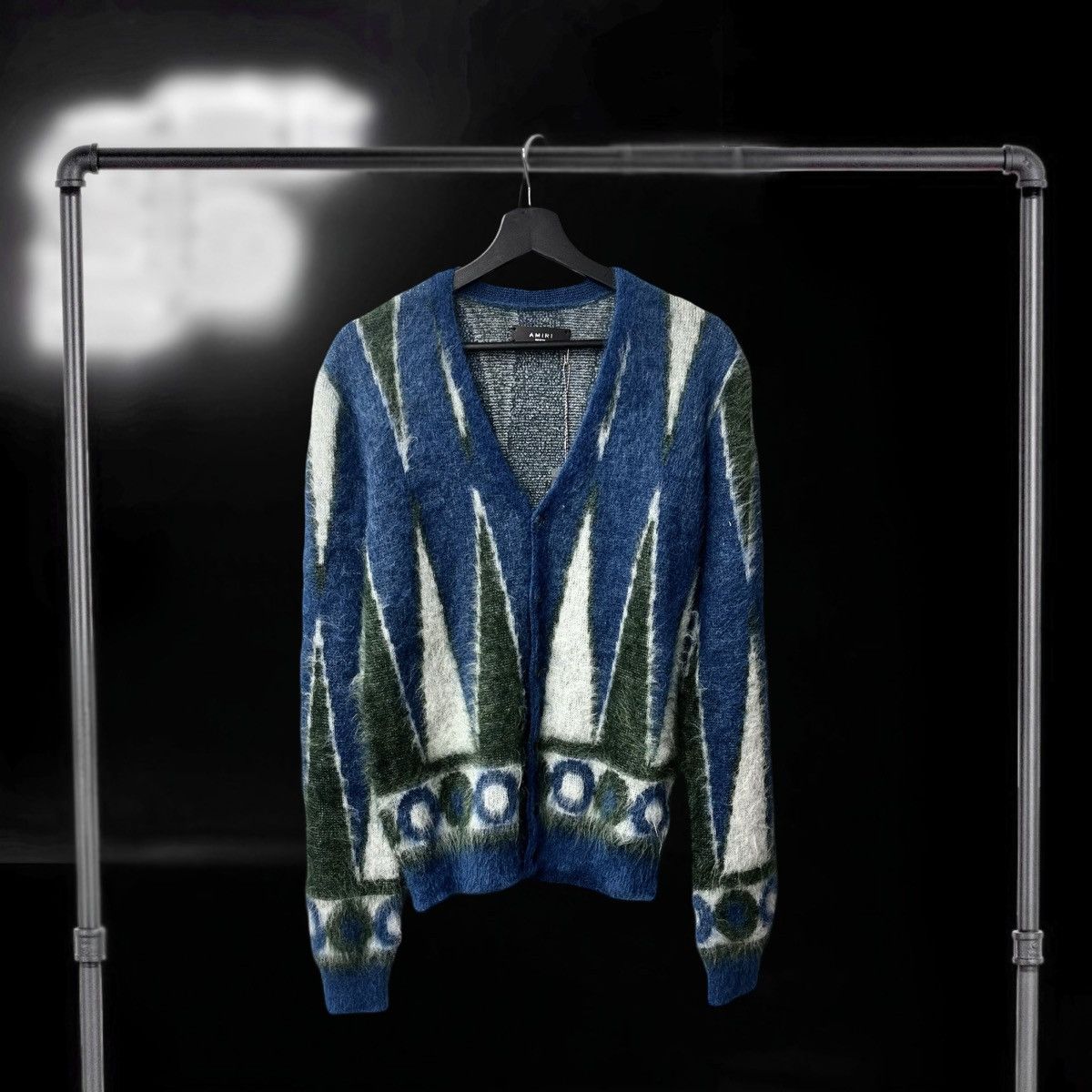 Amiri Backgammon Mohair Cardigan