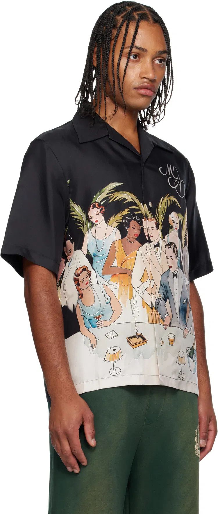 Amiri o1h1sh11225 Bar Scene Bowling Shirt in Black Size US XL / EU 56 / 4 - 6 Thumbnail