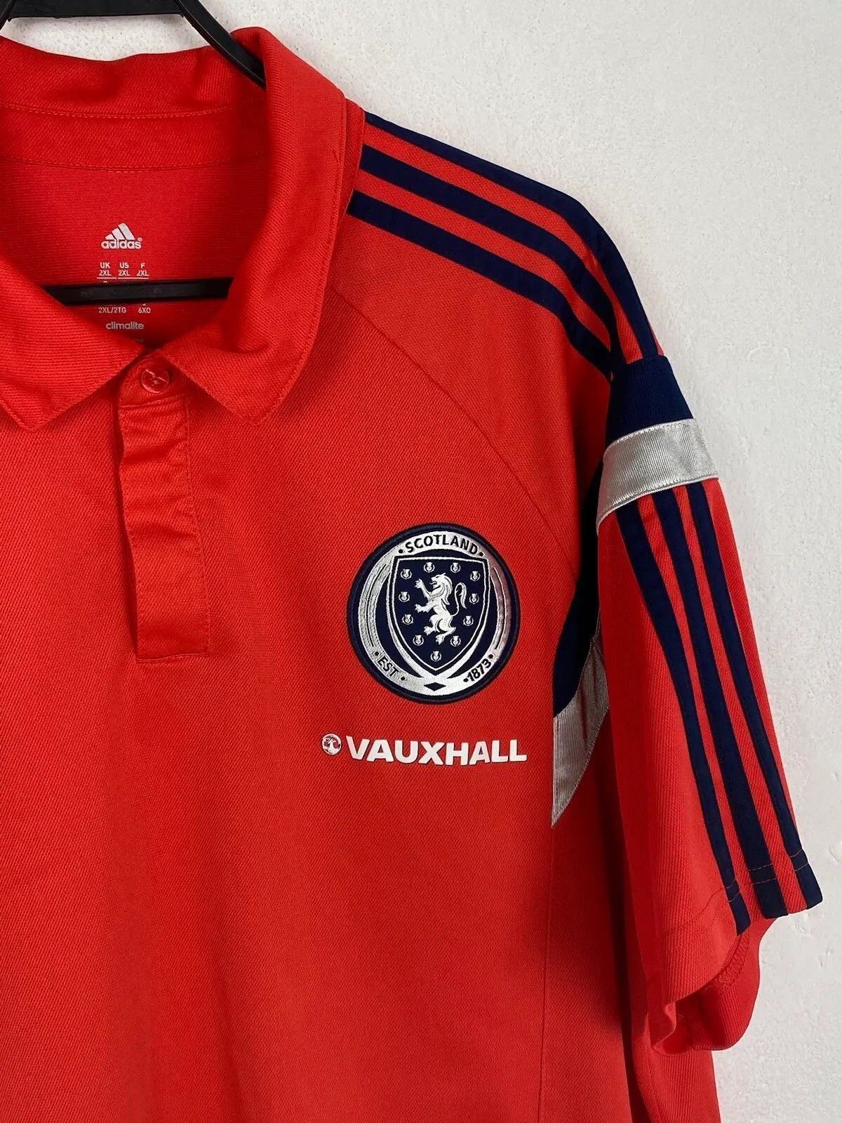 Adidas Adidas Player Issue Scotland 2014 Vauxhall Jersey In Red Size US XXL / EU 58 / 5 - 2 Thumbnail
