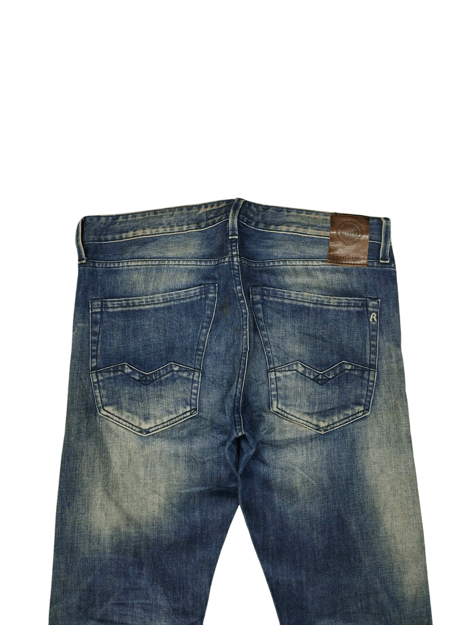 If Six Was Nine Vintage Y2k Replay Clawmark Rusty Faded Denim Jeans Size US 32 / EU 48 - 9 Thumbnail