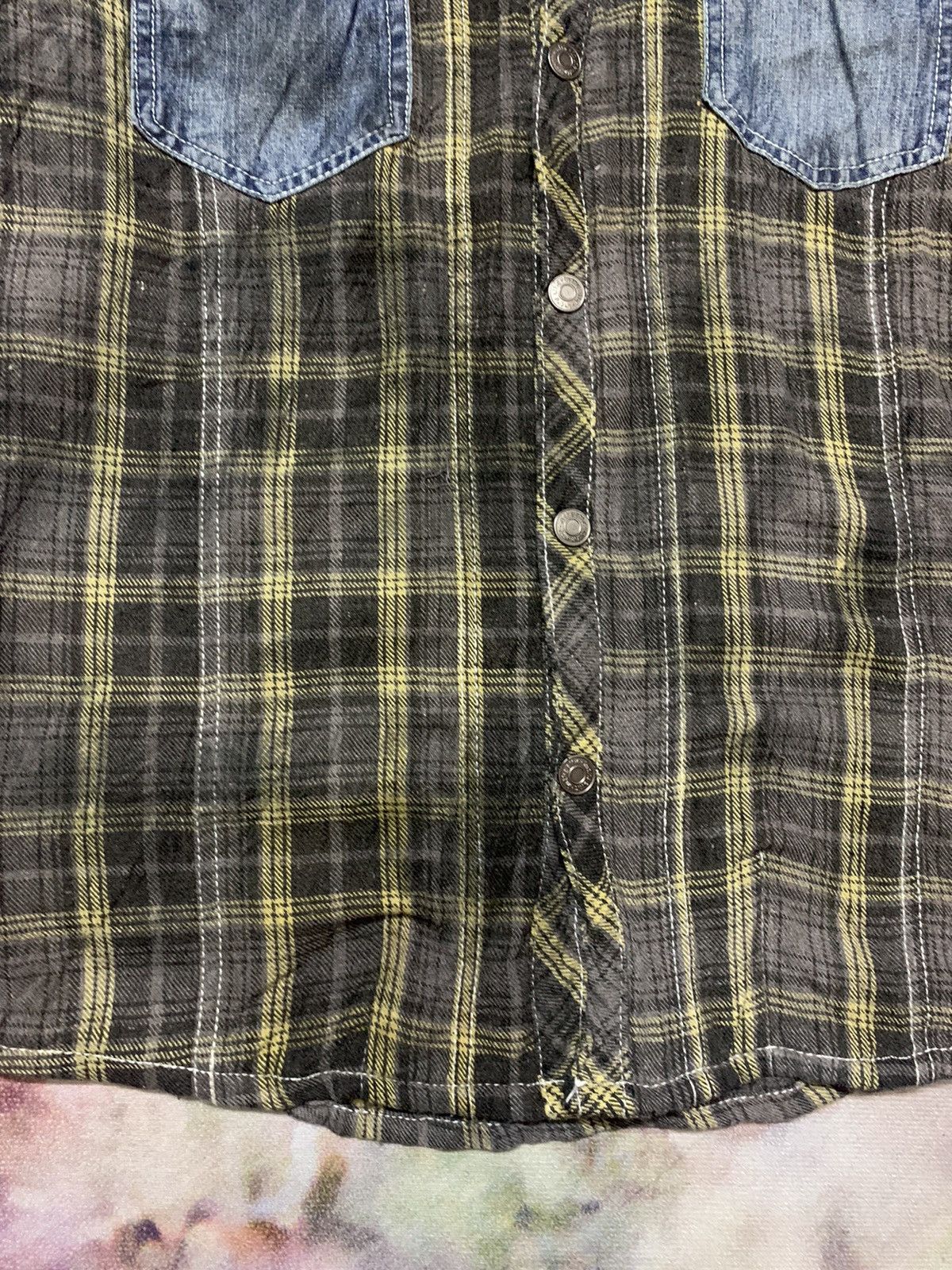 In The Attic In the Attic Hybrid Flannel Washed Denim Dirty Design Size US M / EU 48-50 / 2 - 6 Thumbnail