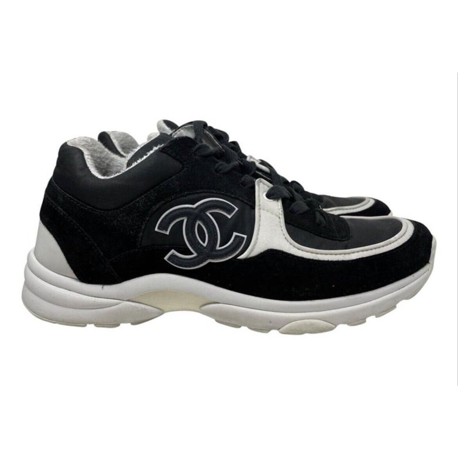 Chanel Chanel Trainers Sneakers 39 Black/White Size US 8 / IT 38 - 1 Thumbnail