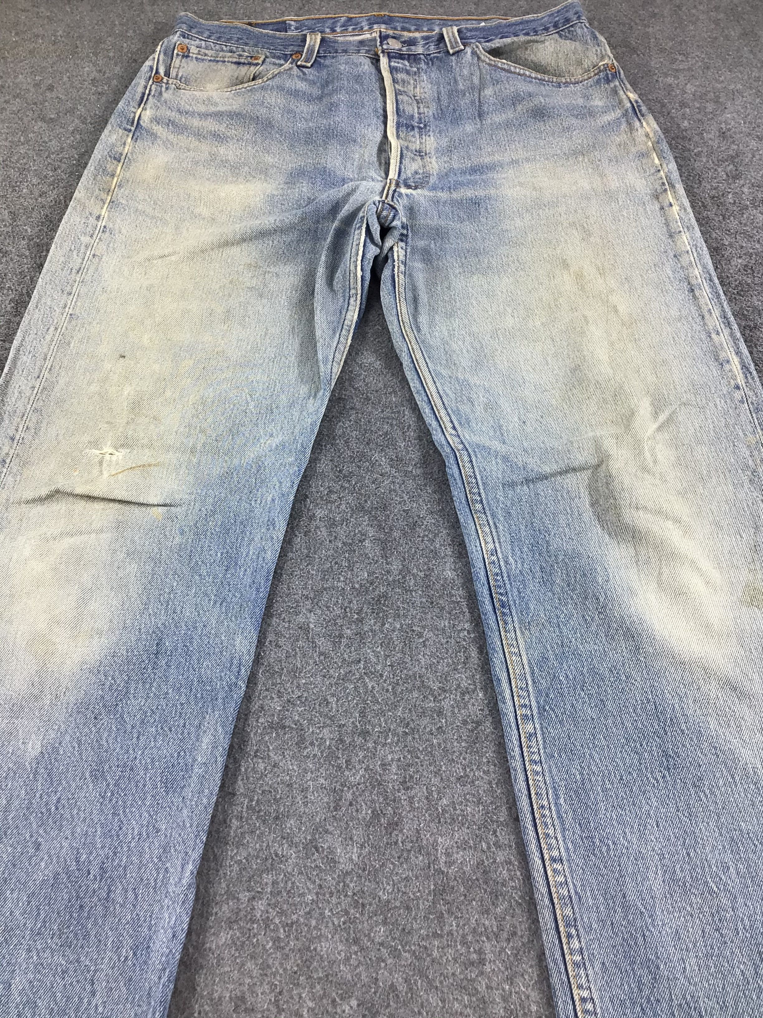 Levi's Vintage 90s Levis 501 xx Stone Wash Jeans-JM488 Size US 35 - 2 Thumbnail