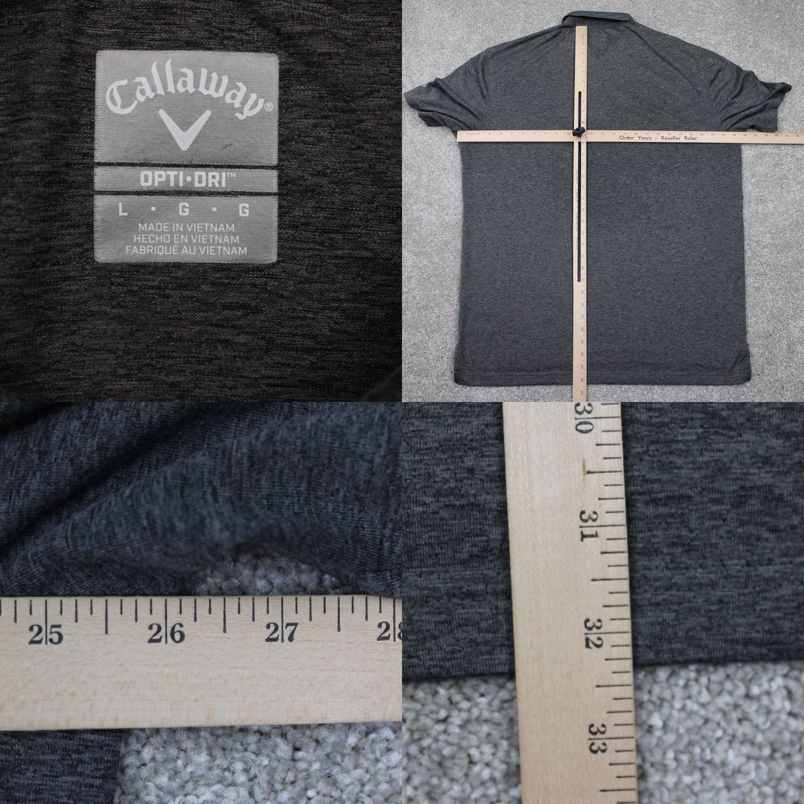 Callaway Callaway Polo Shirt Men Large Gray Opti-Dri Golf Stretch Short Sleeve Athletic - Mens Size US L / EU 52-54 / 3 - 8 Thumbnail