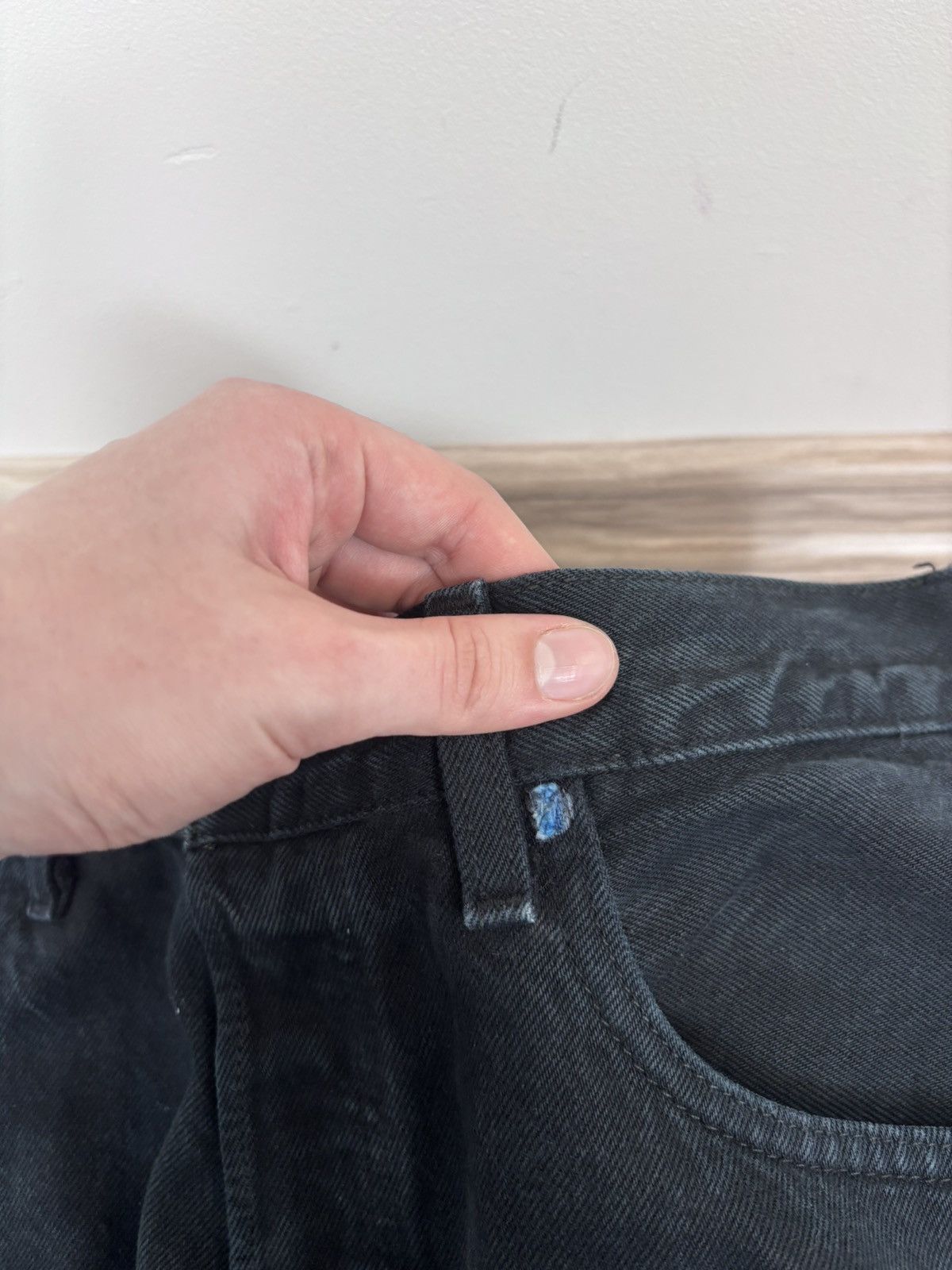Levi's Vintage Levi’s 501 Men’s Black Denim Jeans USA Straight Size US 33 - 18 Thumbnail