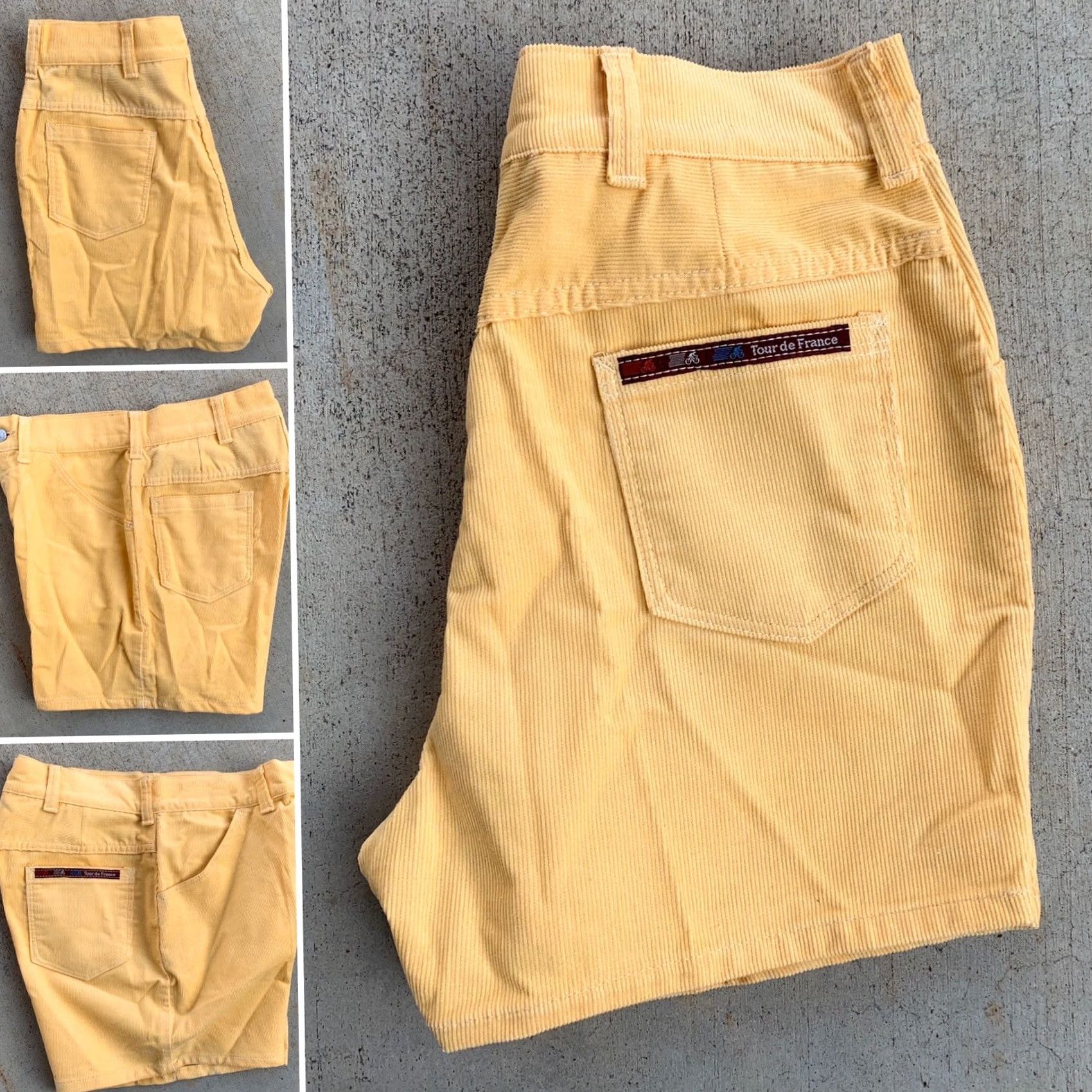Vintage VINTAGE Tour De France Corduroy Shorts 28 Waist 70s Scovill Zipper Yellow Size 28" / US 6 / IT 42 - 4 Thumbnail