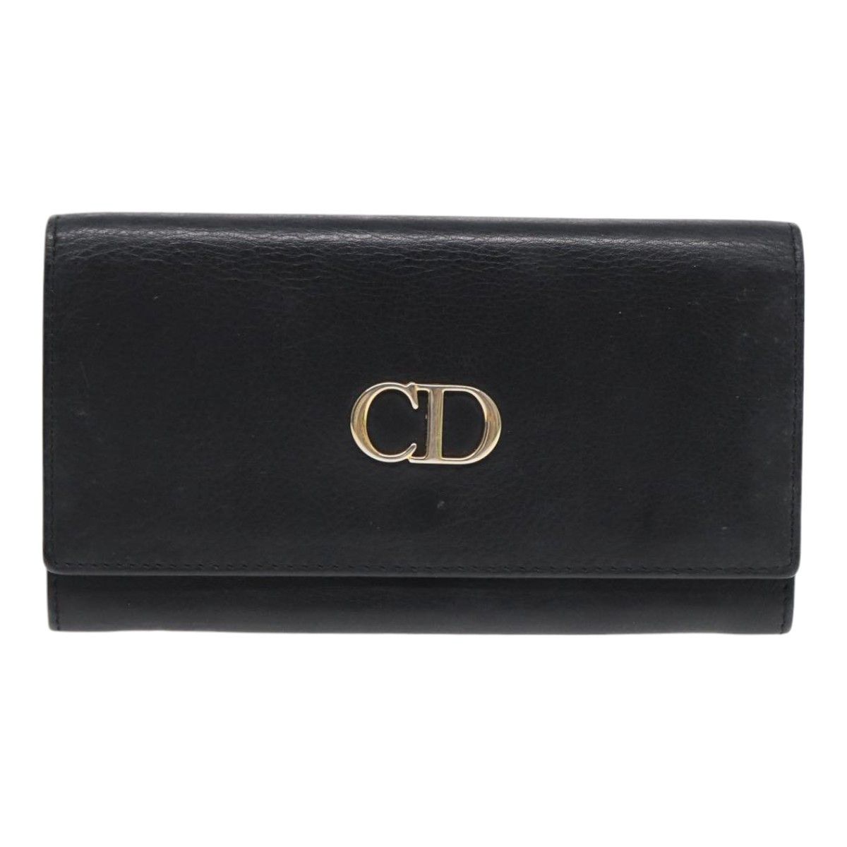 Dior Cd Black Leather Wallet (Pre-Owned) Size ONE SIZE - 1 Thumbnail