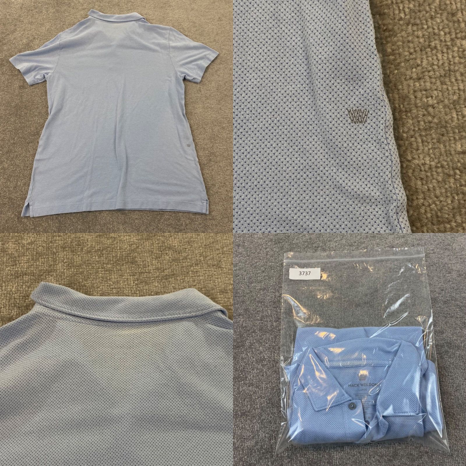Vintage Mack Weldon Polo Mens Large Light Blue Golf Shirt Short Sleeve Collared Pocket Size US L / EU 52-54 / 3 - 8 Thumbnail