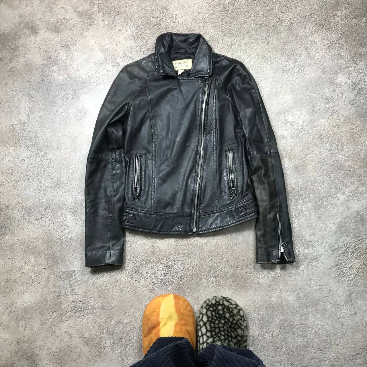 Vintage Vintage 90s Black Moto Jacket Y2K Streetwear Grunge Baggy M Size M / US 6-8 / IT 42-44 - 1 Thumbnail
