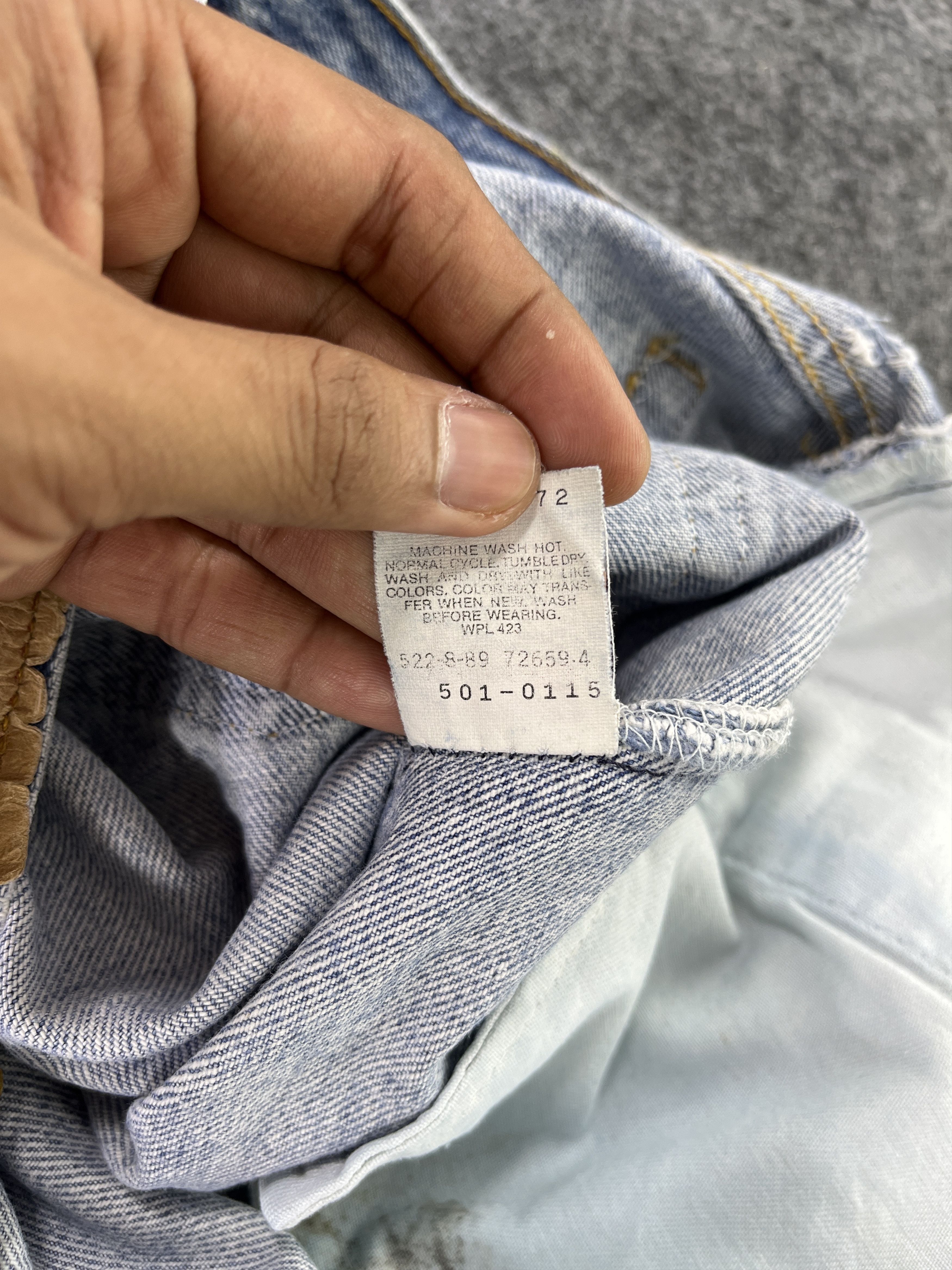 Levi's 90's Vintage Levis 501 Stone Wash Jeans - J918 Size US 33 - 8 Thumbnail
