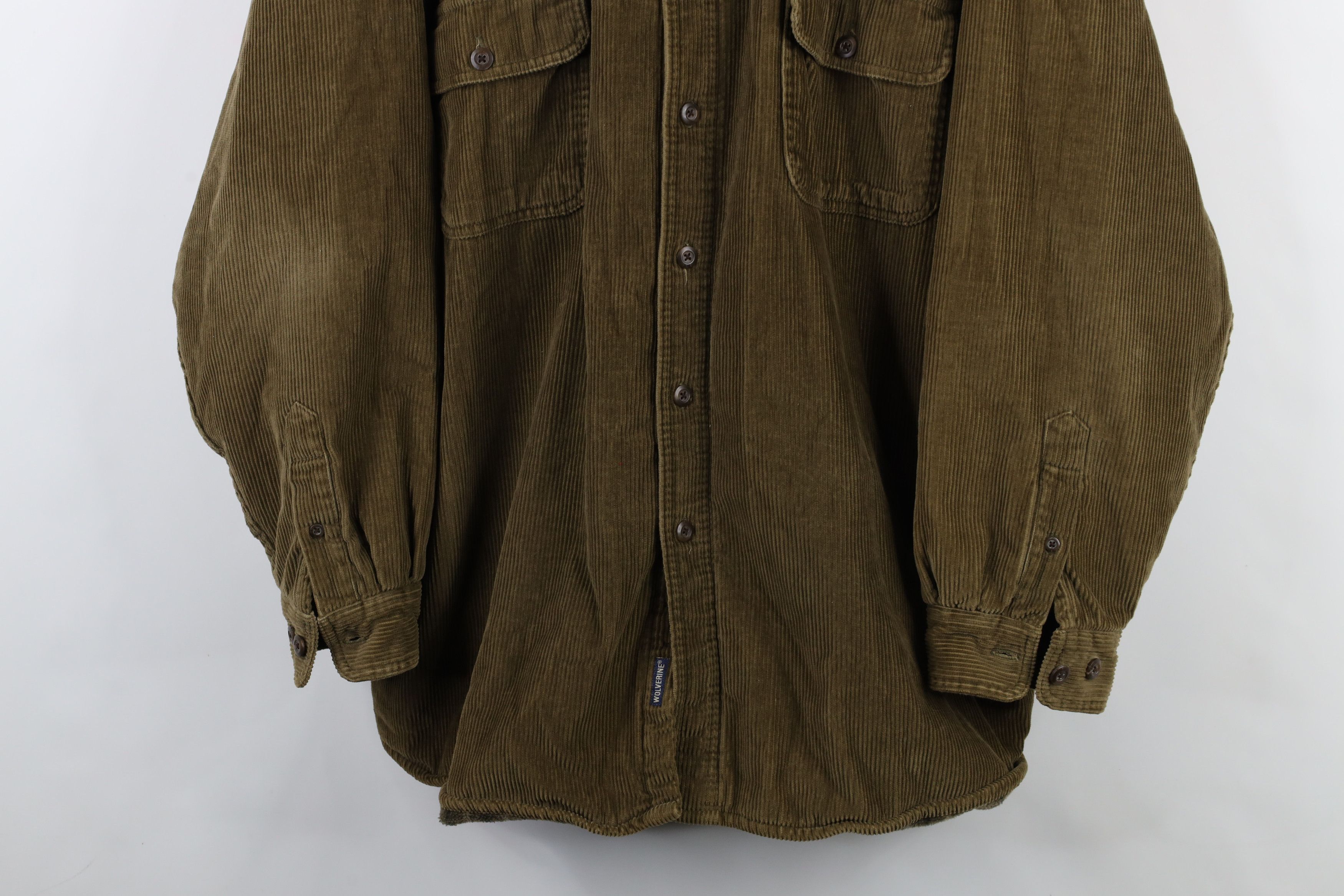 Vintage Vintage 90s Wolverine Boots Lined Corduroy Shirt Jacket Jac Size US XXL / EU 58 / 5 - 3 Thumbnail