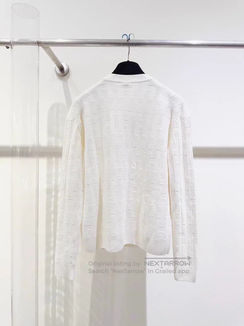 Hermes Hermes White Logo Embossed Sweater Size XS / US 0-2 / IT 36-38 - 3 Thumbnail