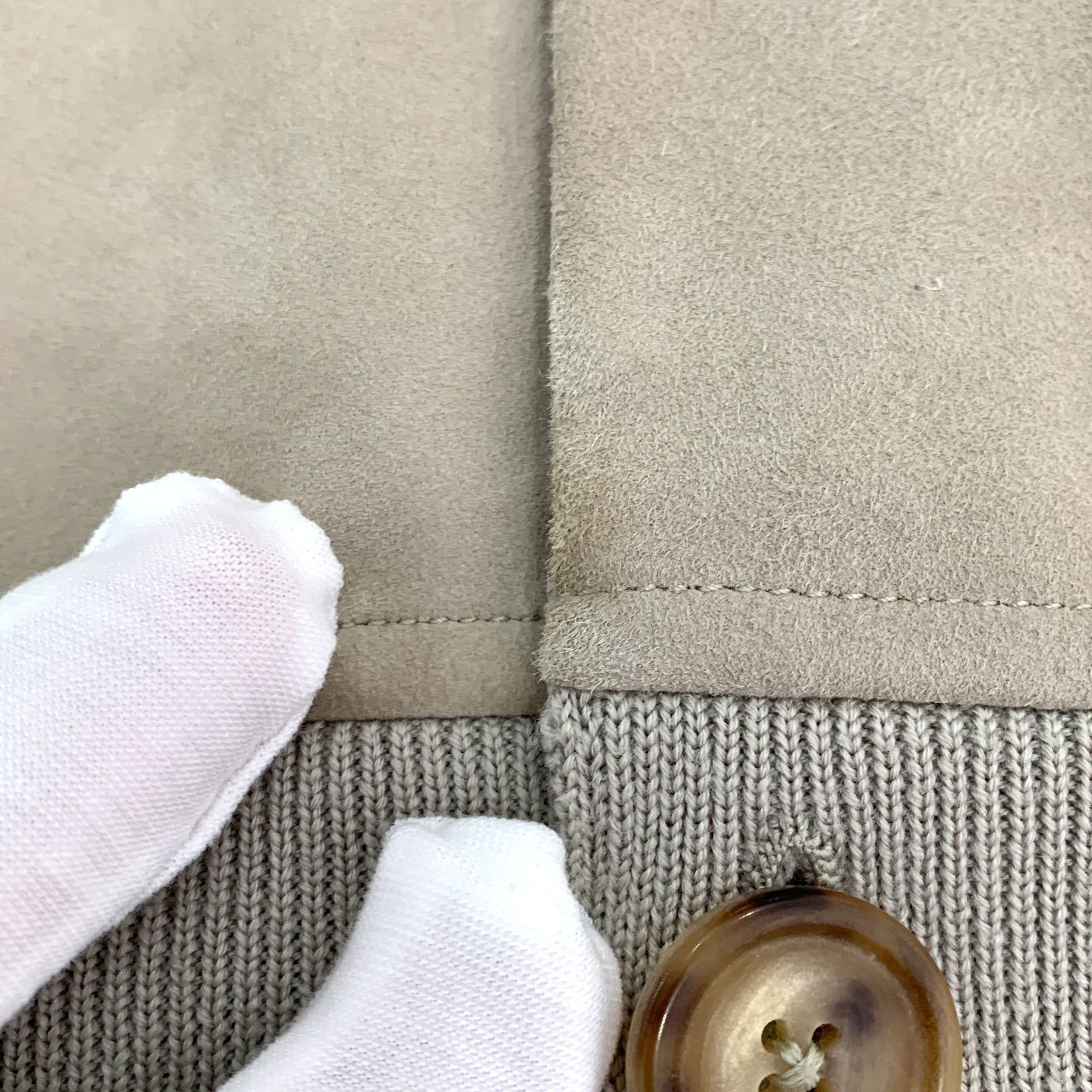 Hermes Hermès Grey Suede & Wool Baseball Jacket L Made In Italy Size US L / EU 52-54 / 3 - 3 Thumbnail