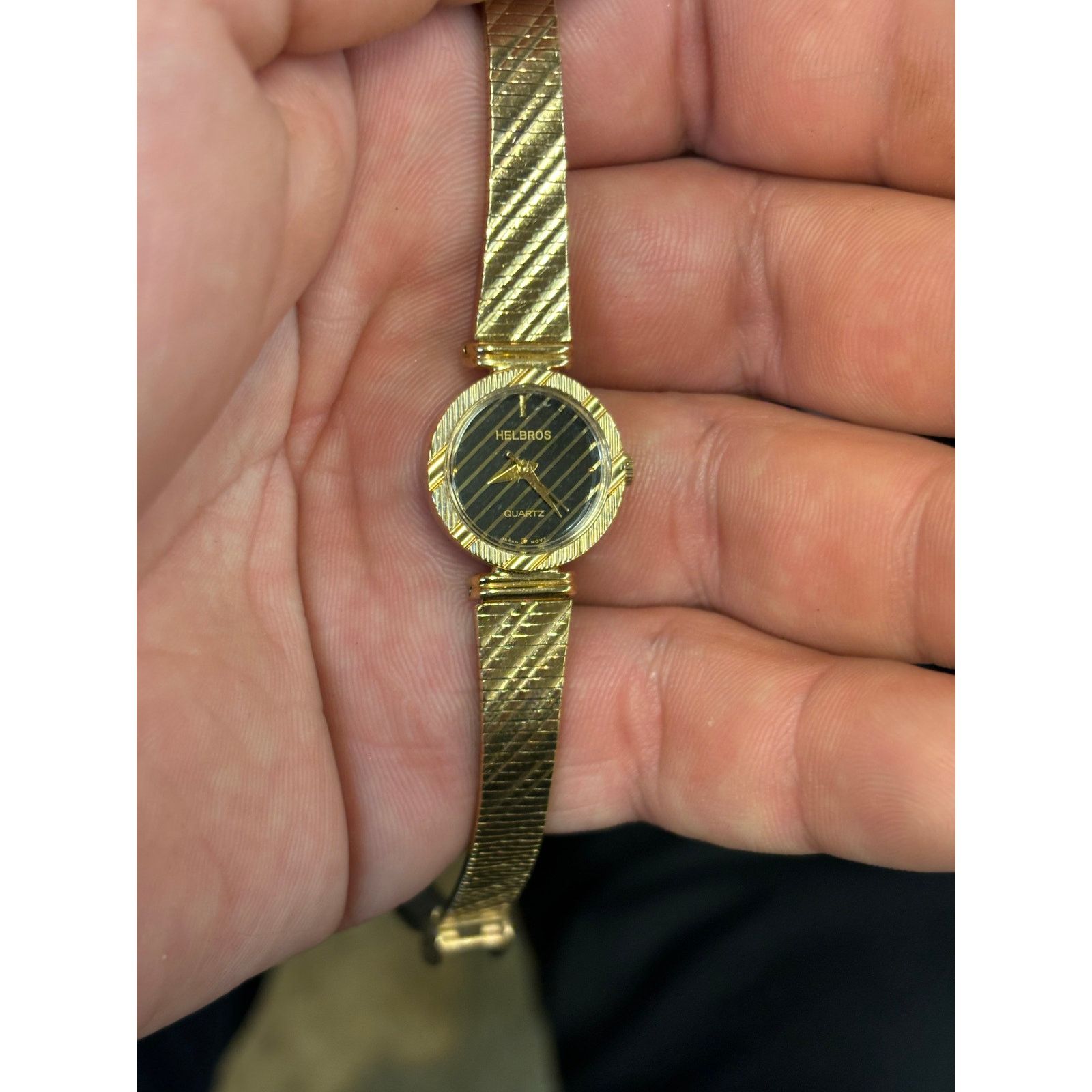 Seiko Rare Helbros Gold Tone Women’s Watch! New Battery! Size ONE SIZE - 11 Thumbnail