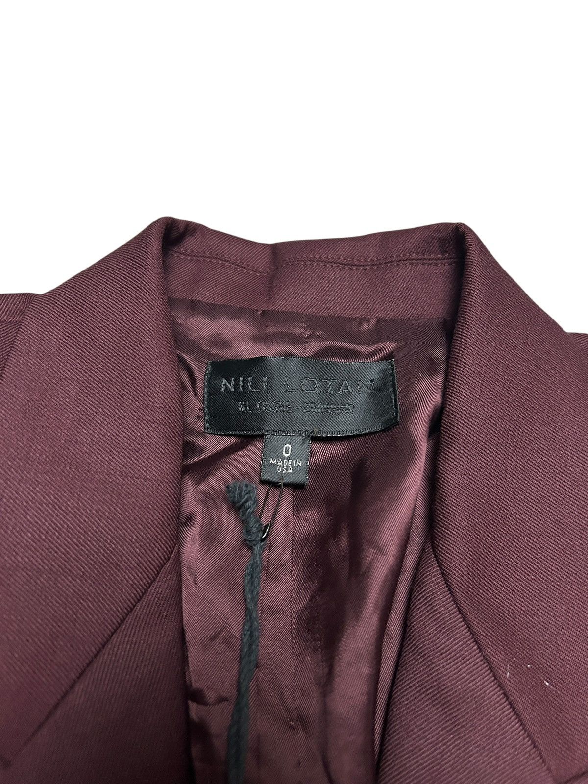 Nili Lotan Burgundy Blazer Size XS / US 0-2 / IT 36-38 - 2 Thumbnail