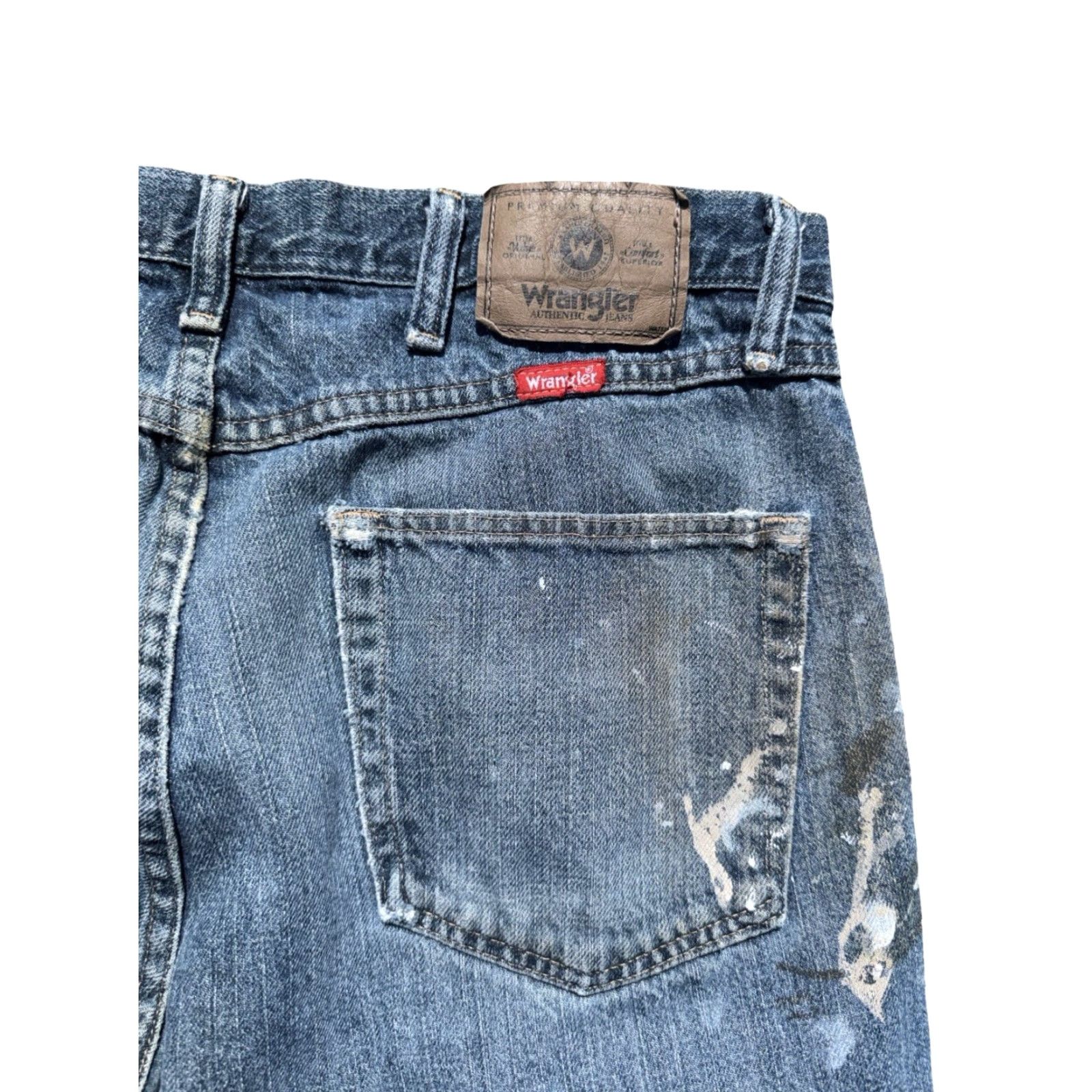 Wrangler VINTAGE Wrangler Jeans 90s Distressed Light Wash Blue 34x32 Men Straight Size 34 32 Size US 34 / EU 50 - 4 Thumbnail