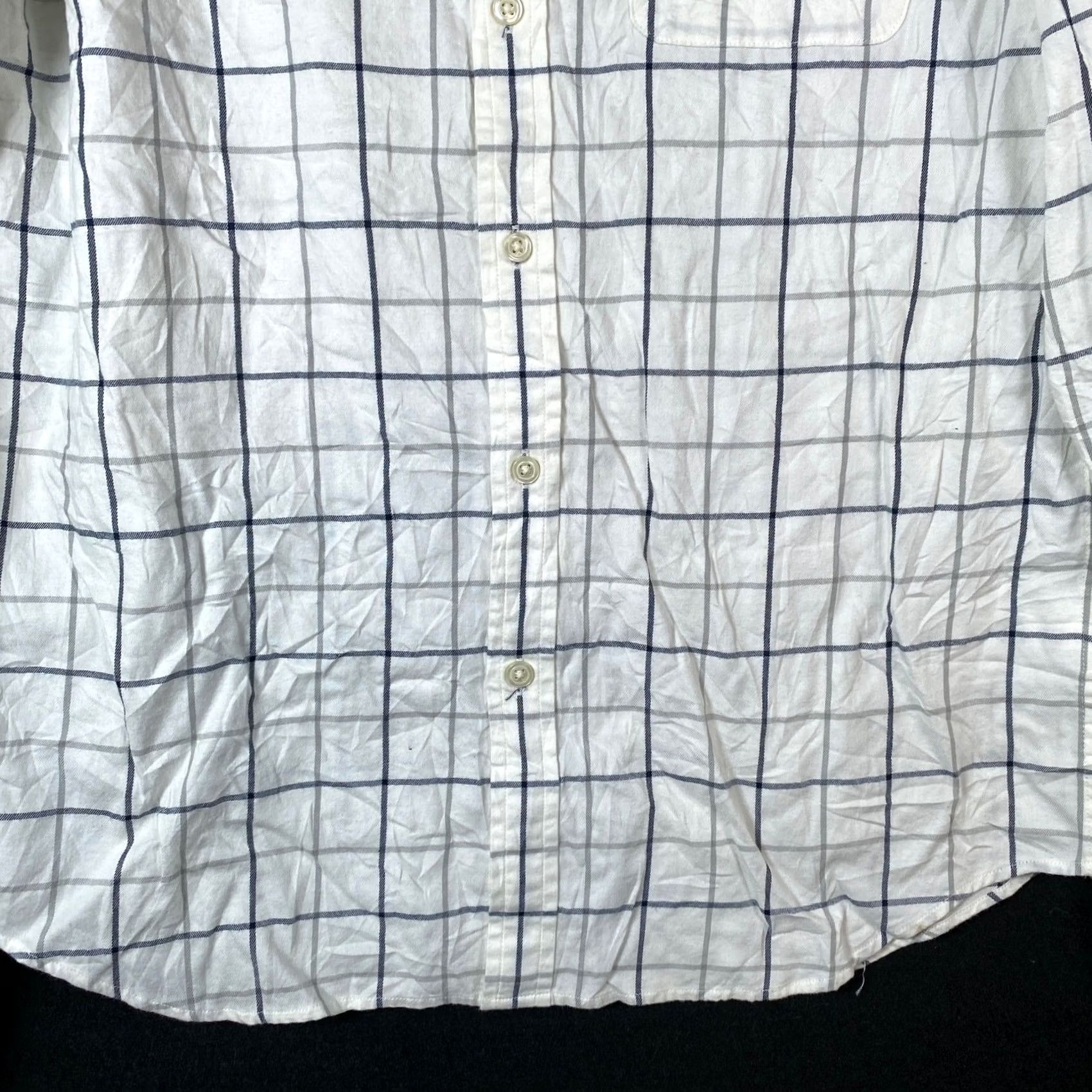 Banana Republic Banana Republic Mens Shirt White Multi Plaid Untuckit Fit Flannel Button Down M Shirt, Button-Up, Long Sleeve, Cotton, Casual Workwear, Regular, Mens Size US M / EU 48-50 / 2 - 3 Thumbnail