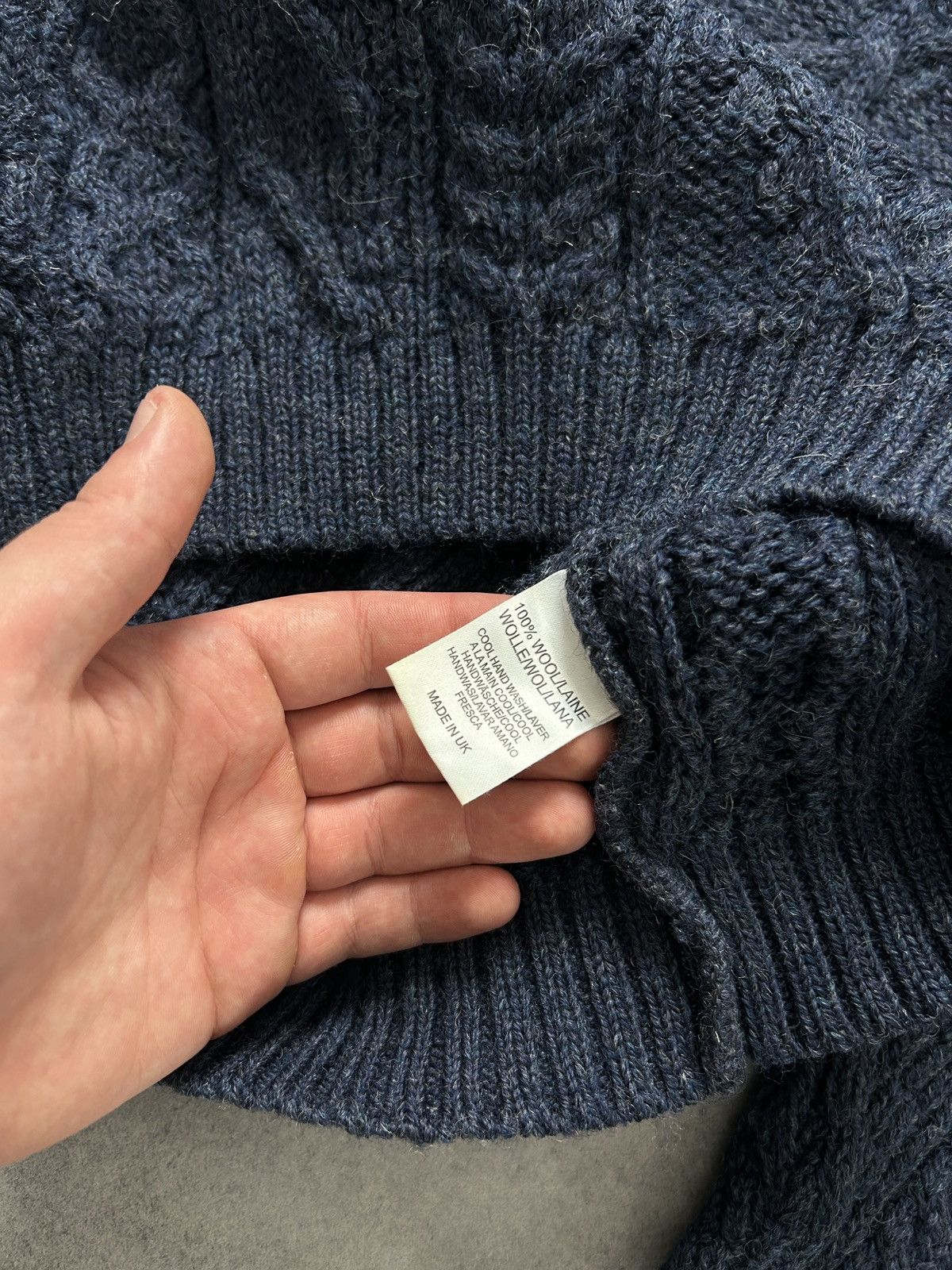 Vintage British Wool naturally blue sweatshirt wool 100% Size US S / EU 44-46 / 1 - 4 Thumbnail