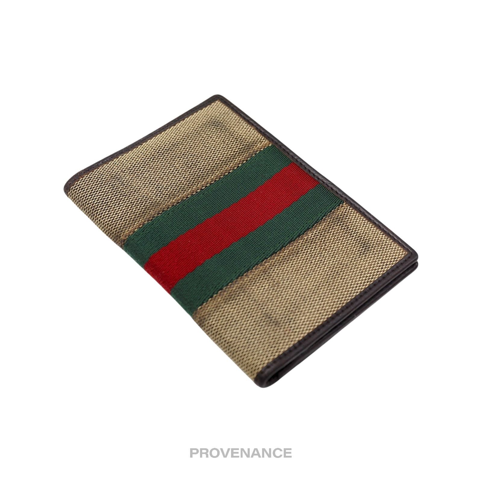 Gucci 🔴 Gucci Pocket Organizer Wallet - Raffia with Web Size ONE SIZE - 3 Thumbnail
