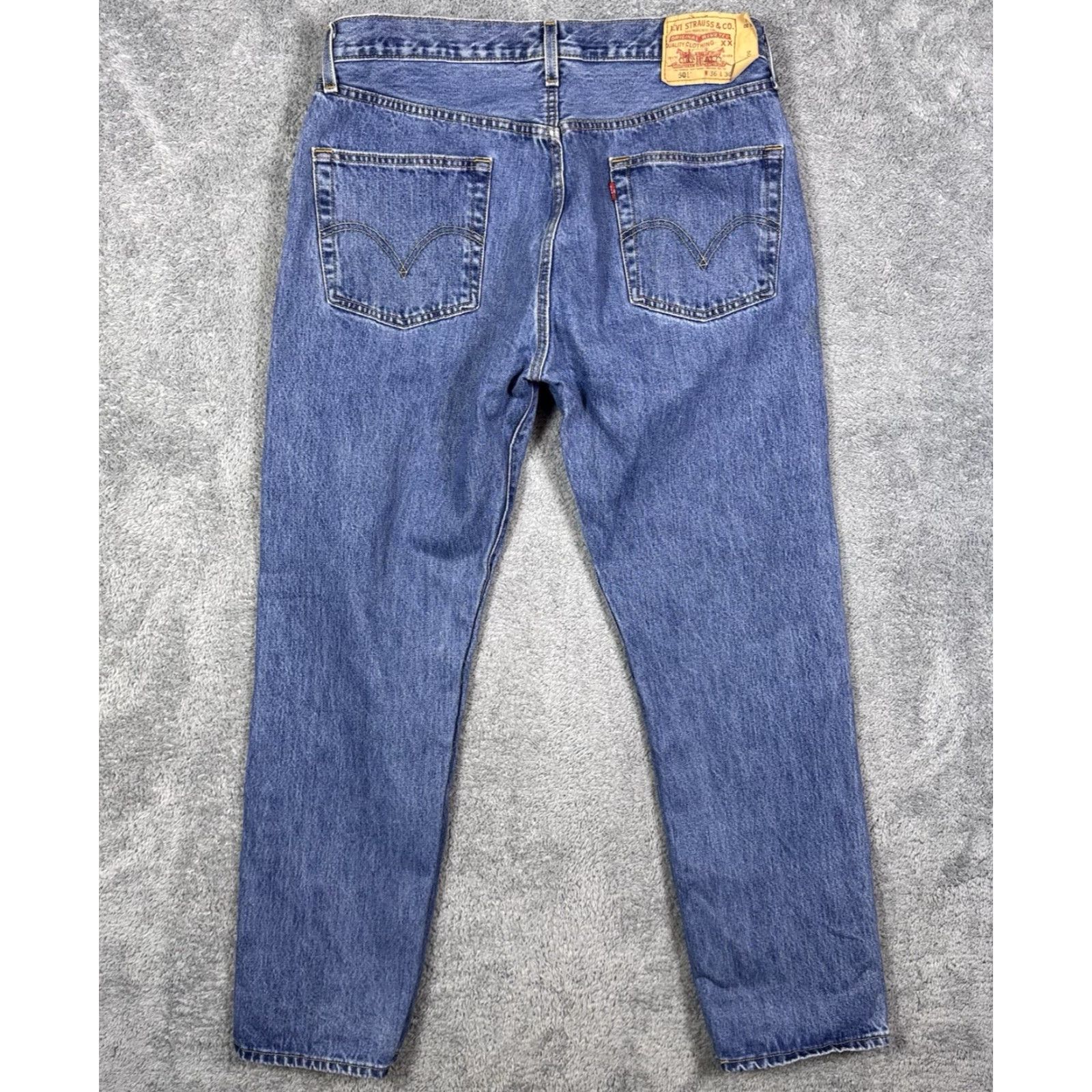 Levi's VINTAGE Levi's 501xx Jeans Mens 36x30 Paper Tag Button Fly 90s Y2K Grunge Jeans Mens Regular 34 Blue Size US 36 / EU 52 - 4 Thumbnail