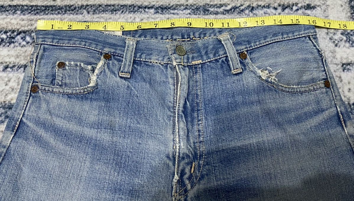 Vintage Vintage Distressed 70's CANTON Bootcut Half Selvedge Jeans Size US 32 / EU 48 - 22 Thumbnail