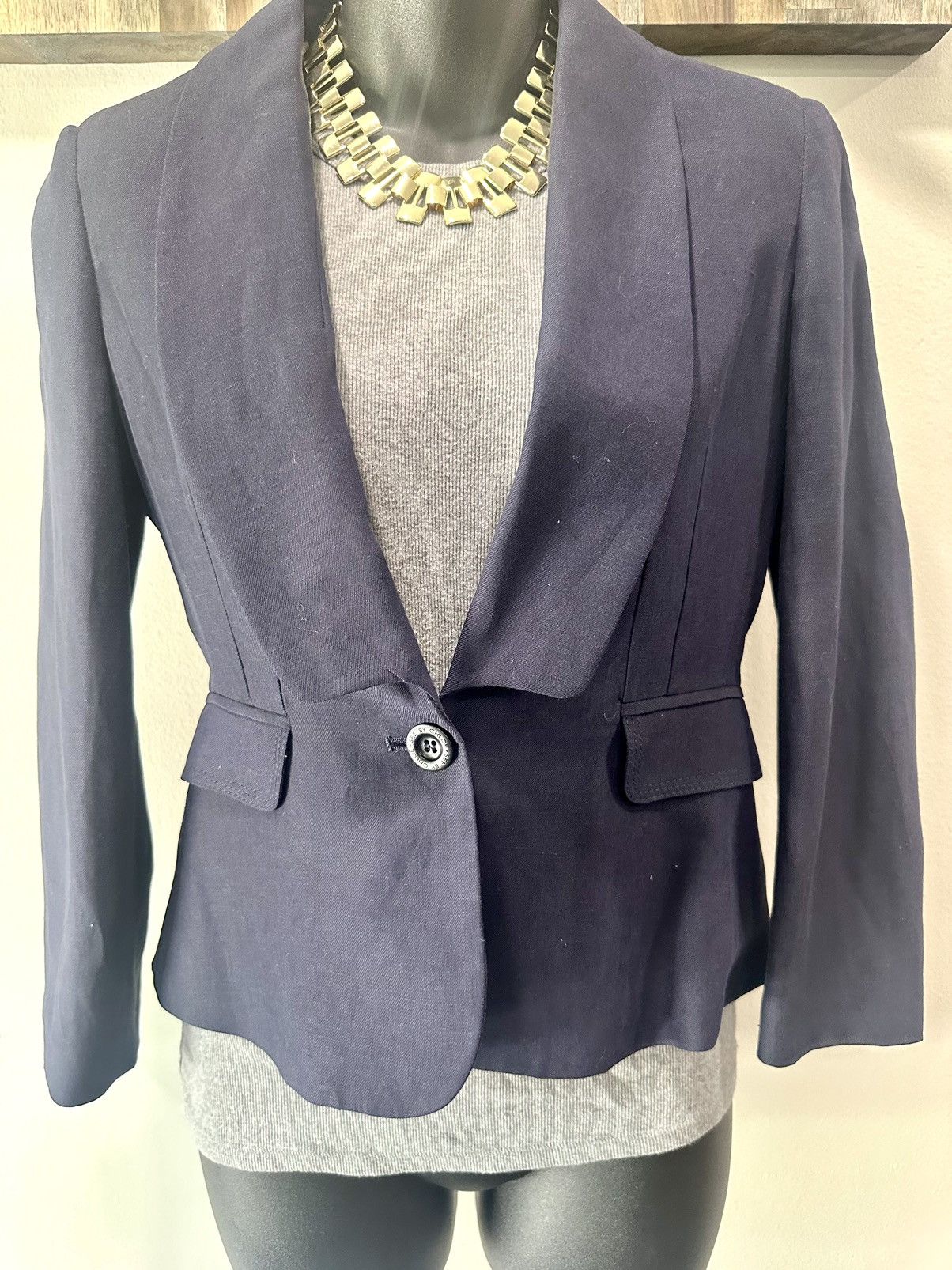 See by Chloe See By Chloe Navy Fitted Blazer Size XS / US 0-2 / IT 36-38 - 5 Thumbnail
